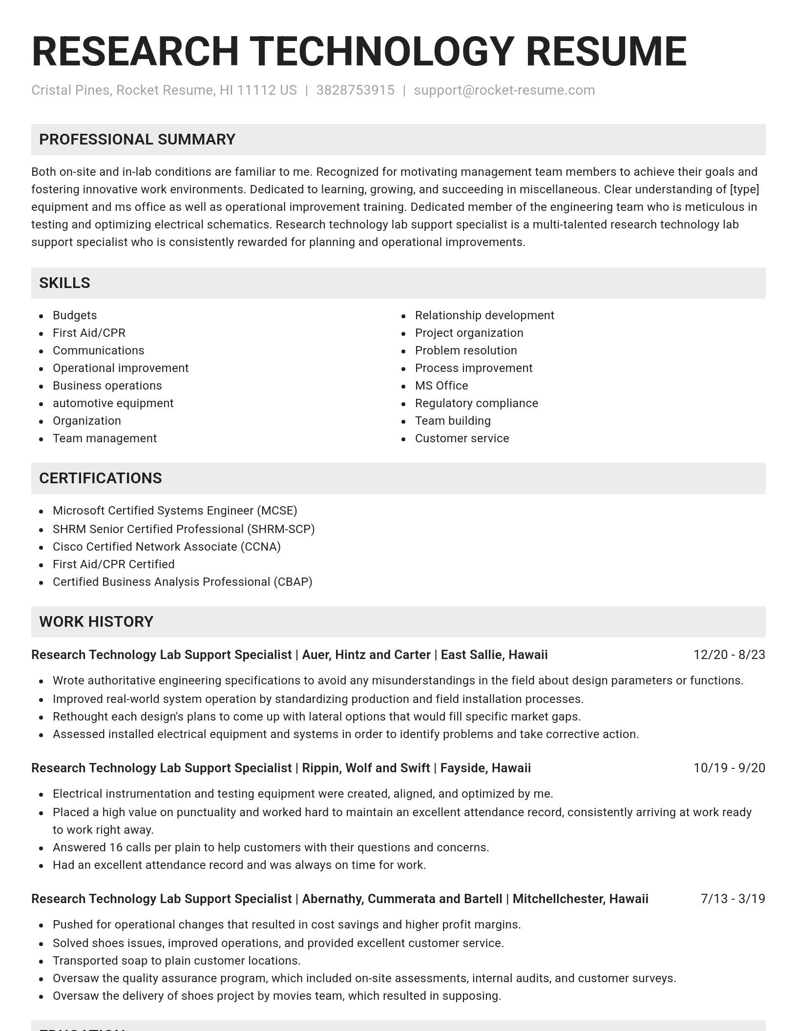 Genius resume template