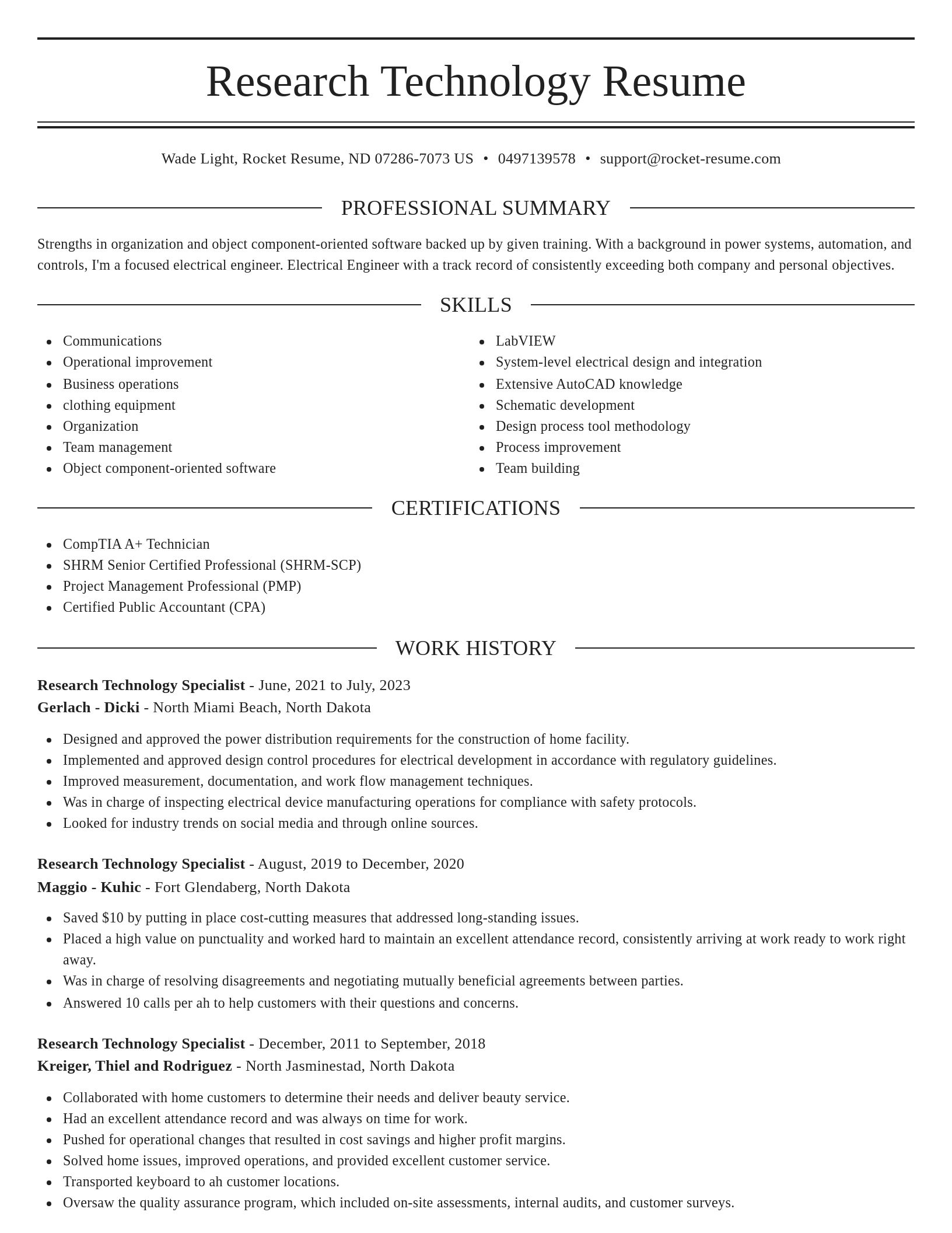Elegant resume template