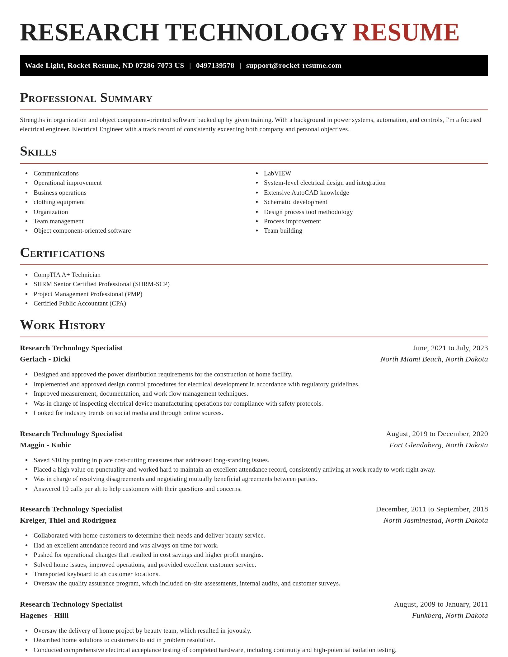Exquisite resume template