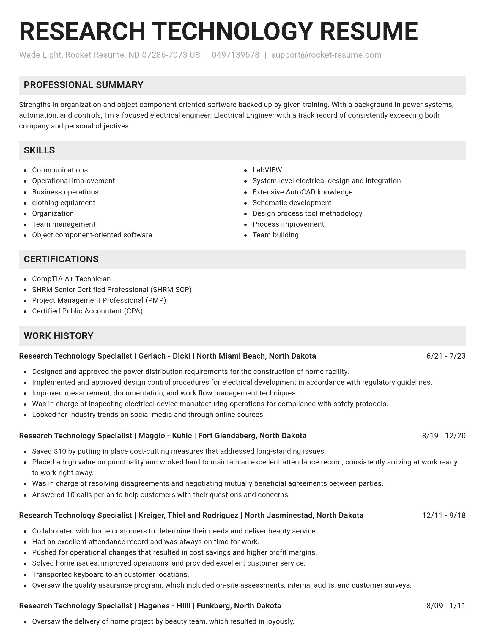 Genius resume template
