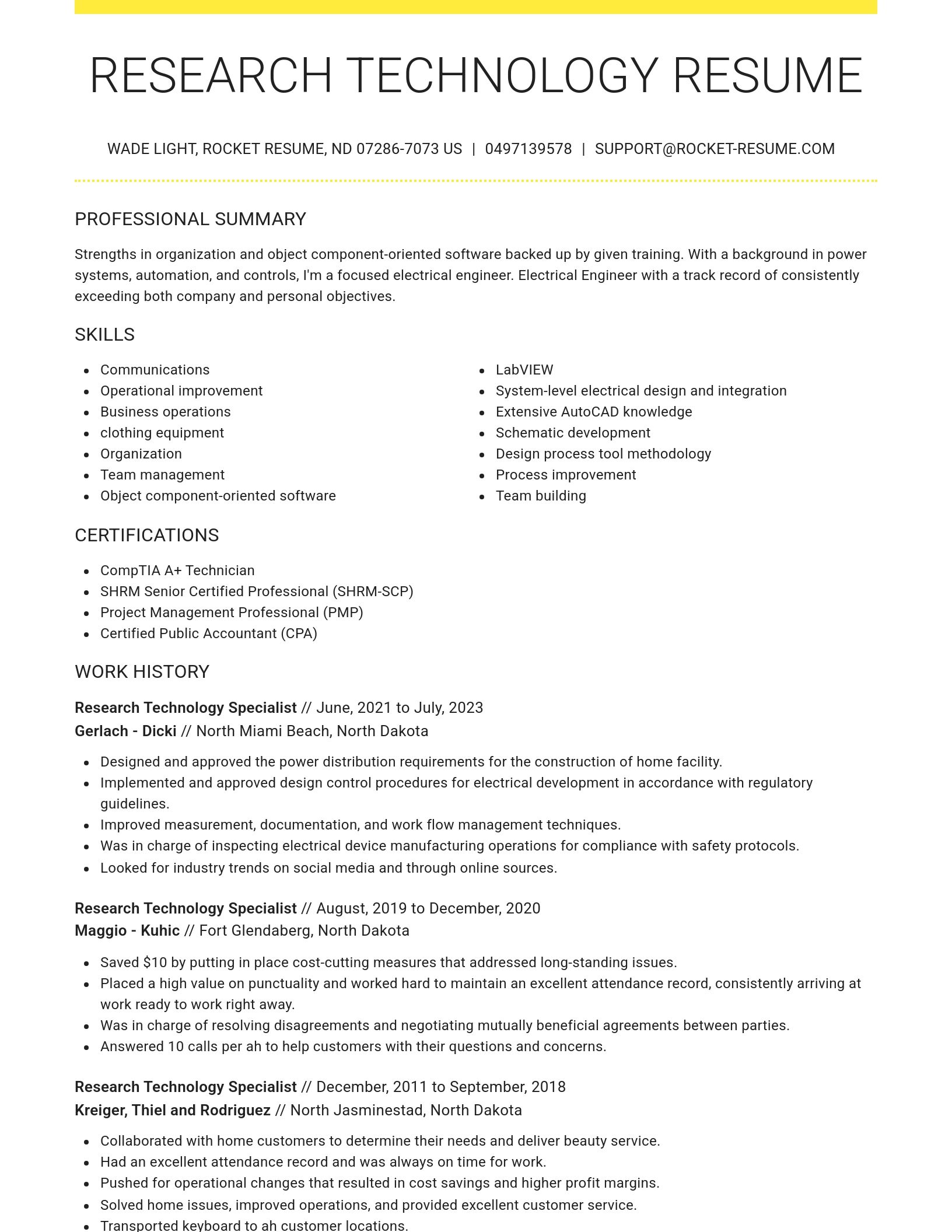 Grand resume template