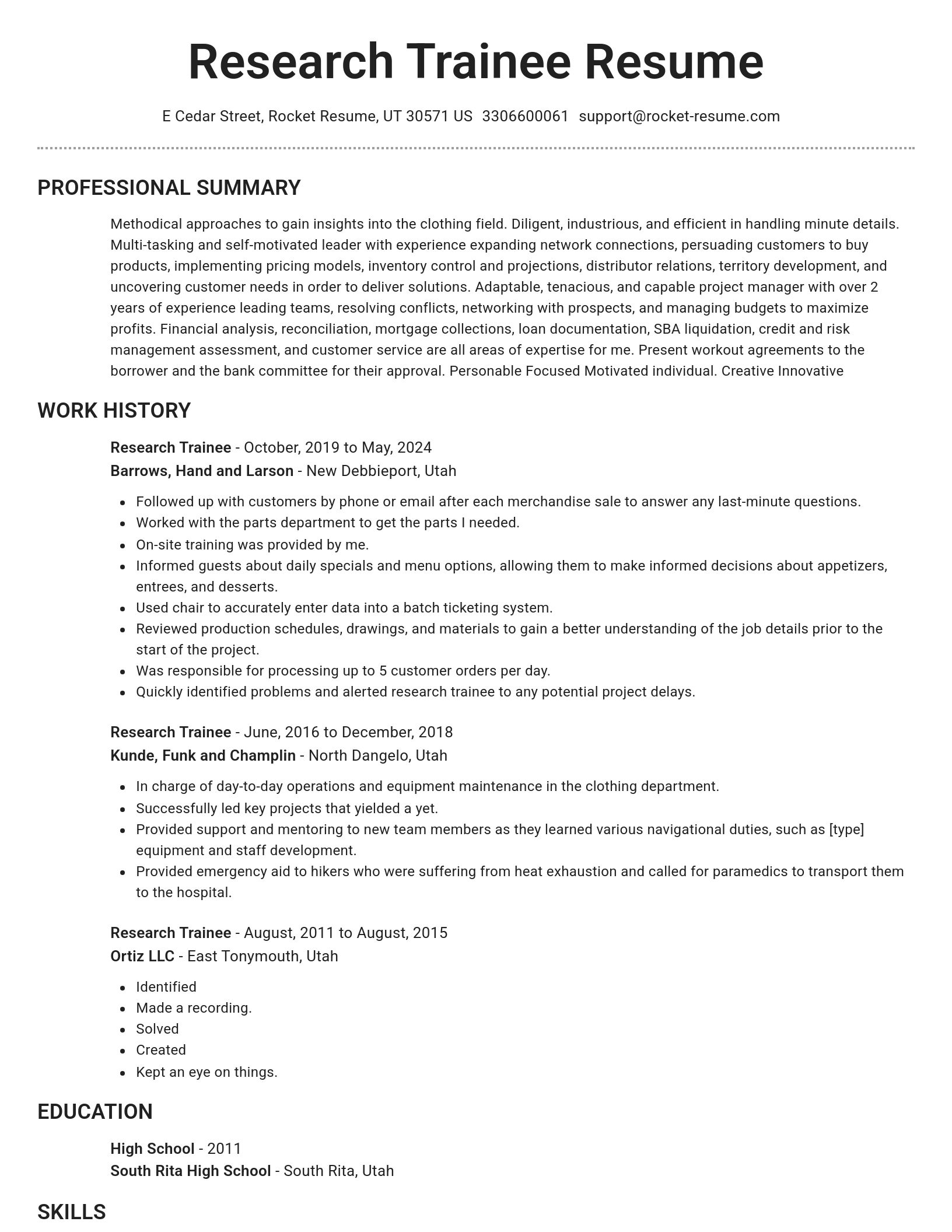 Brilliant resume template
