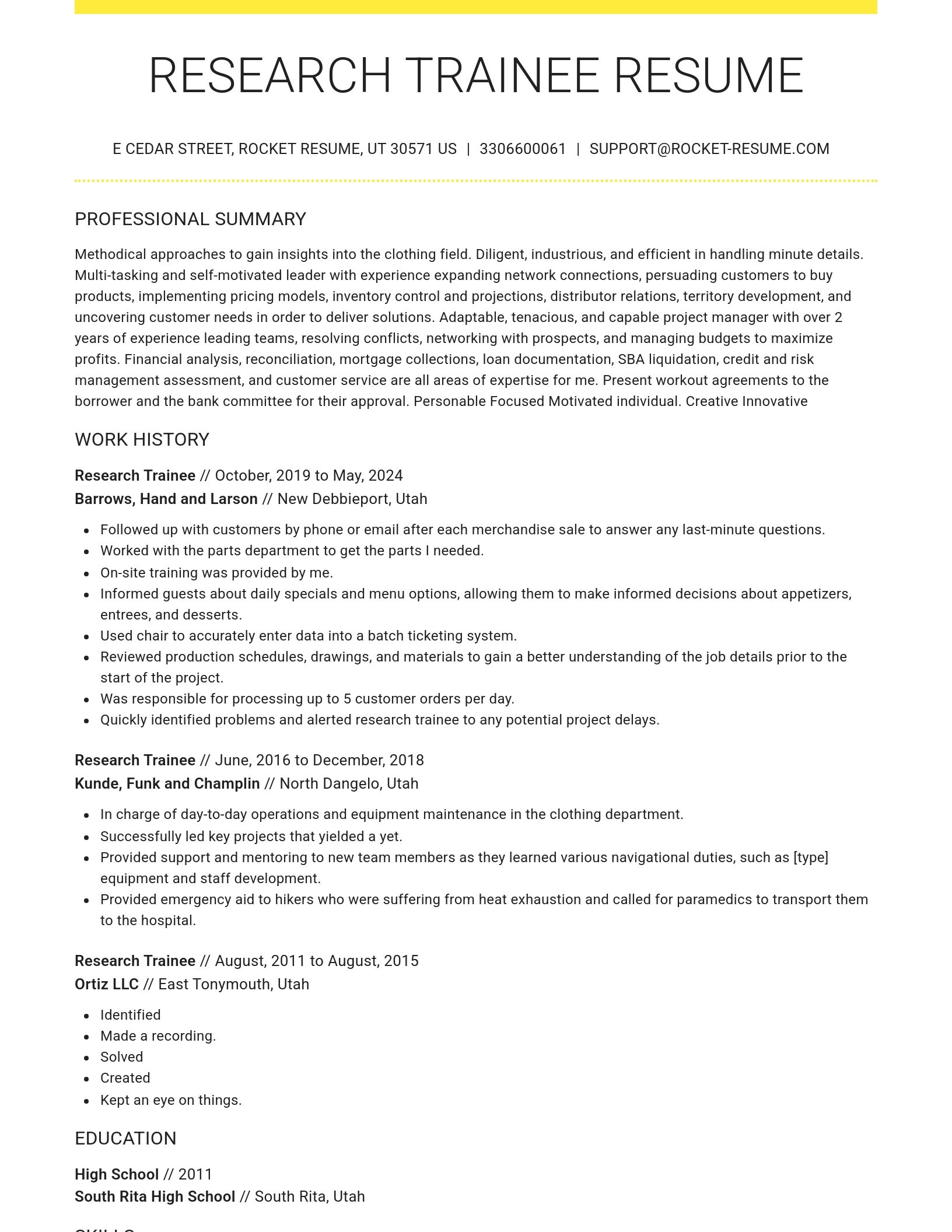 Grand resume template
