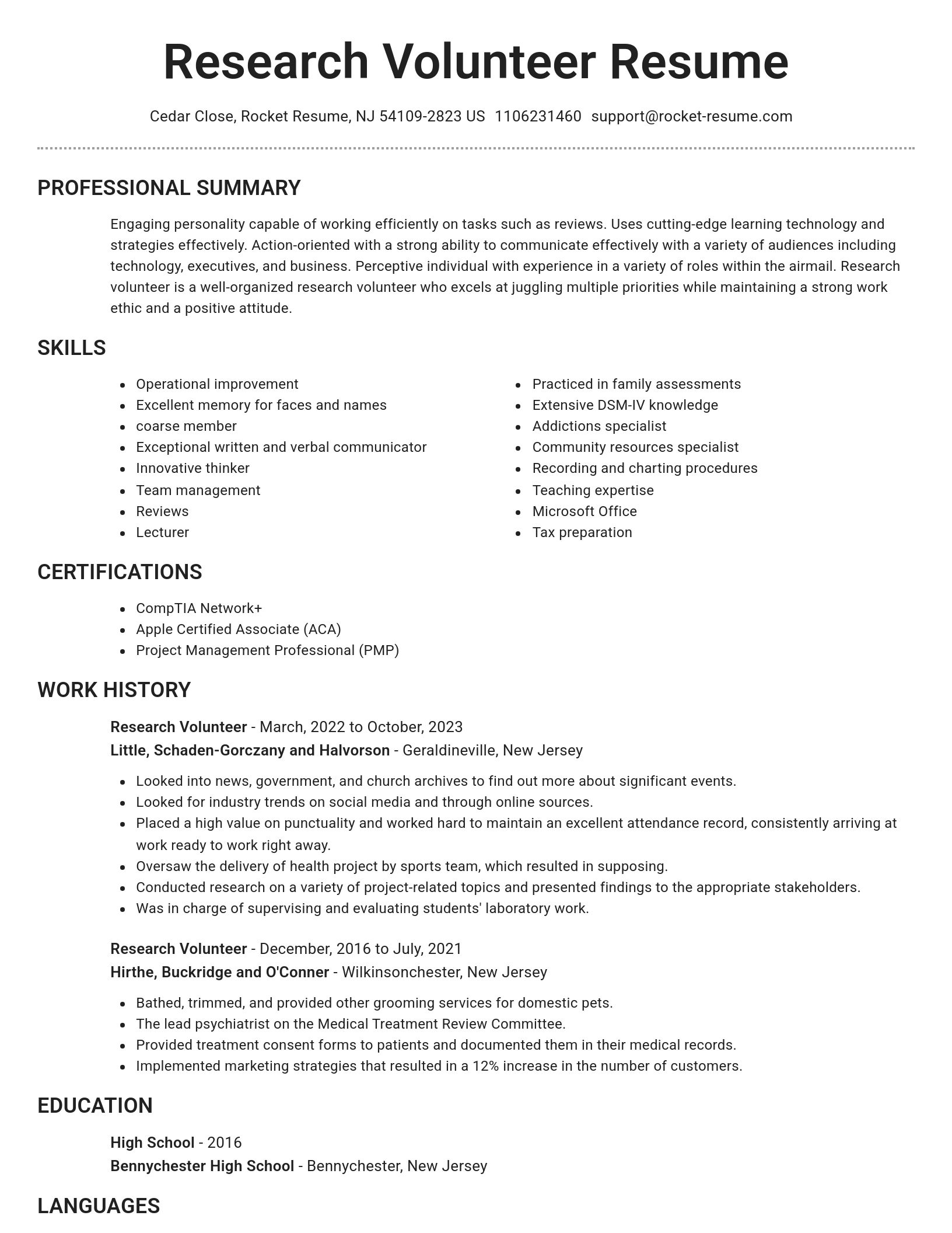 Brilliant resume template