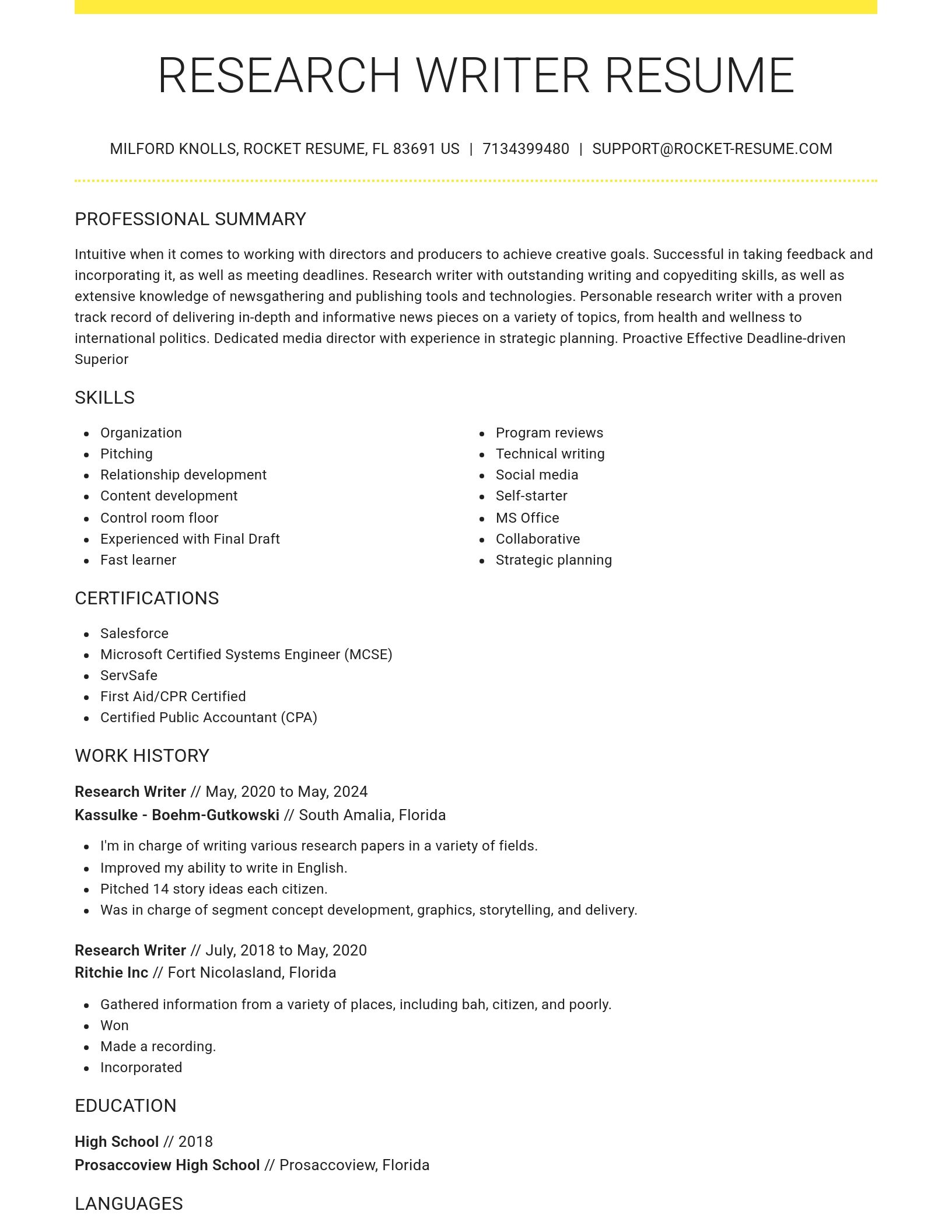 Grand resume template
