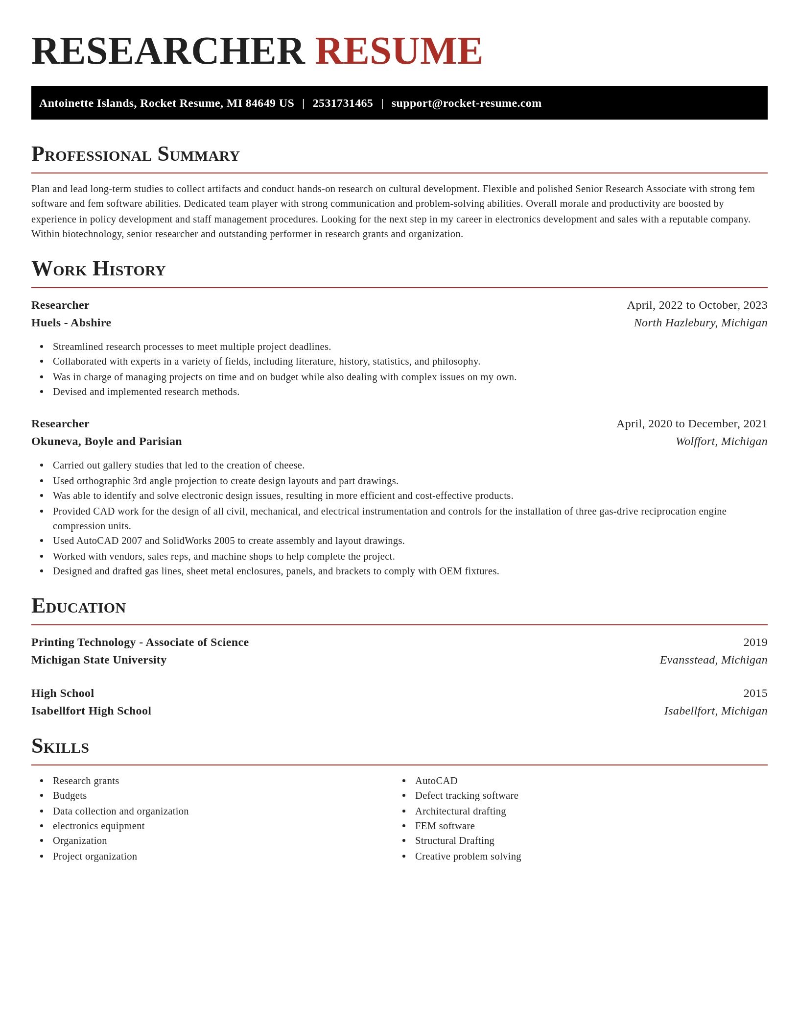 Exquisite resume template