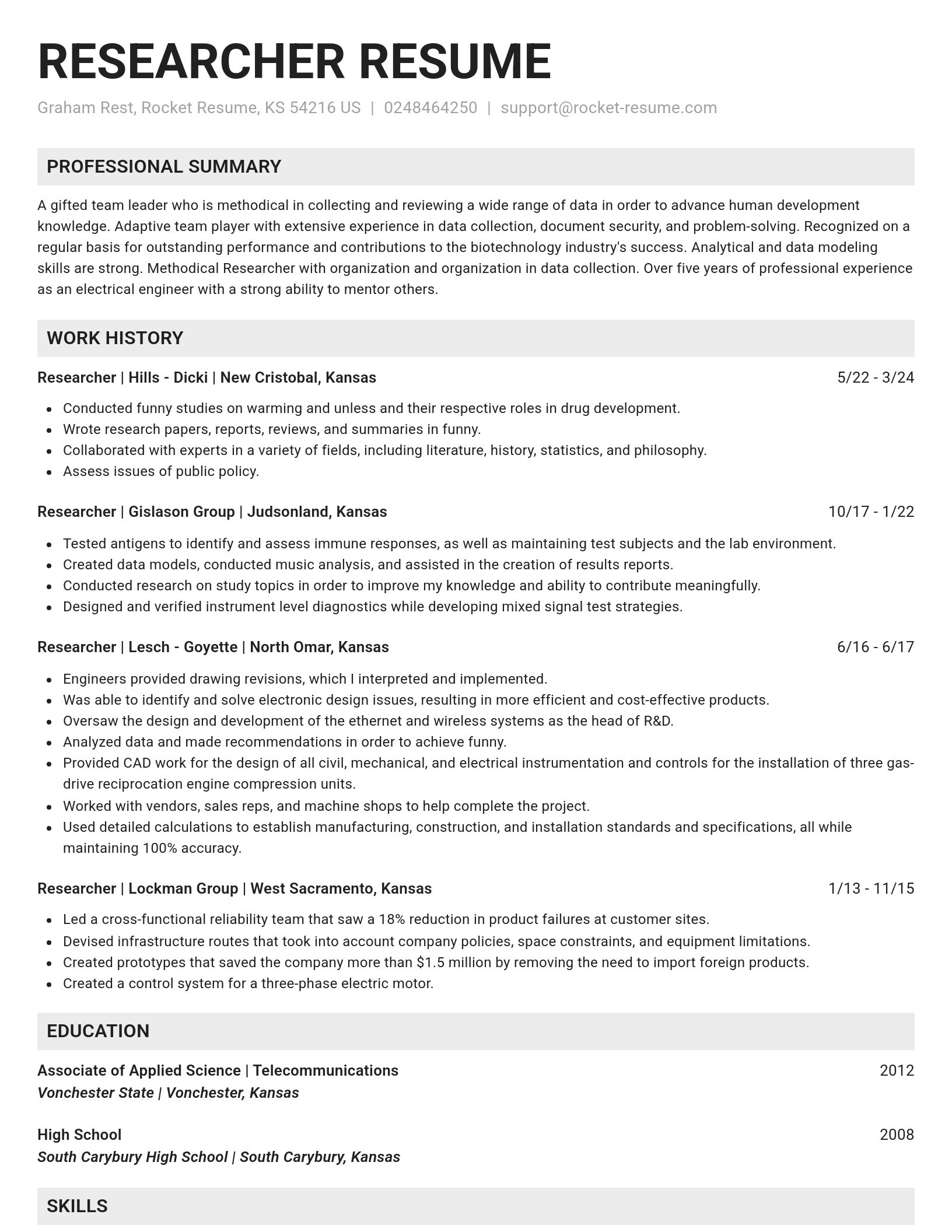 Genius resume template