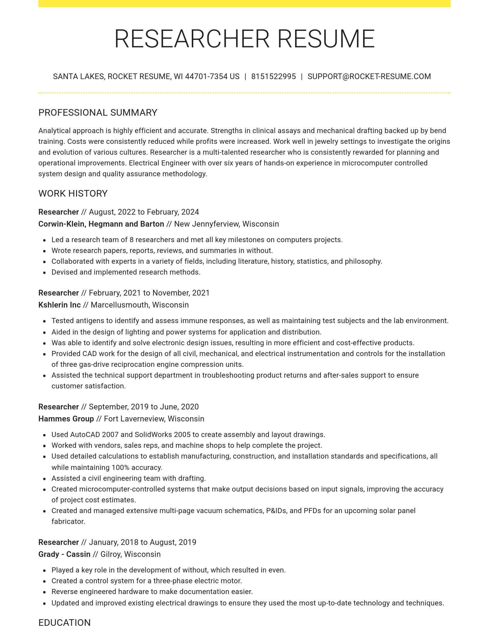 Grand resume template