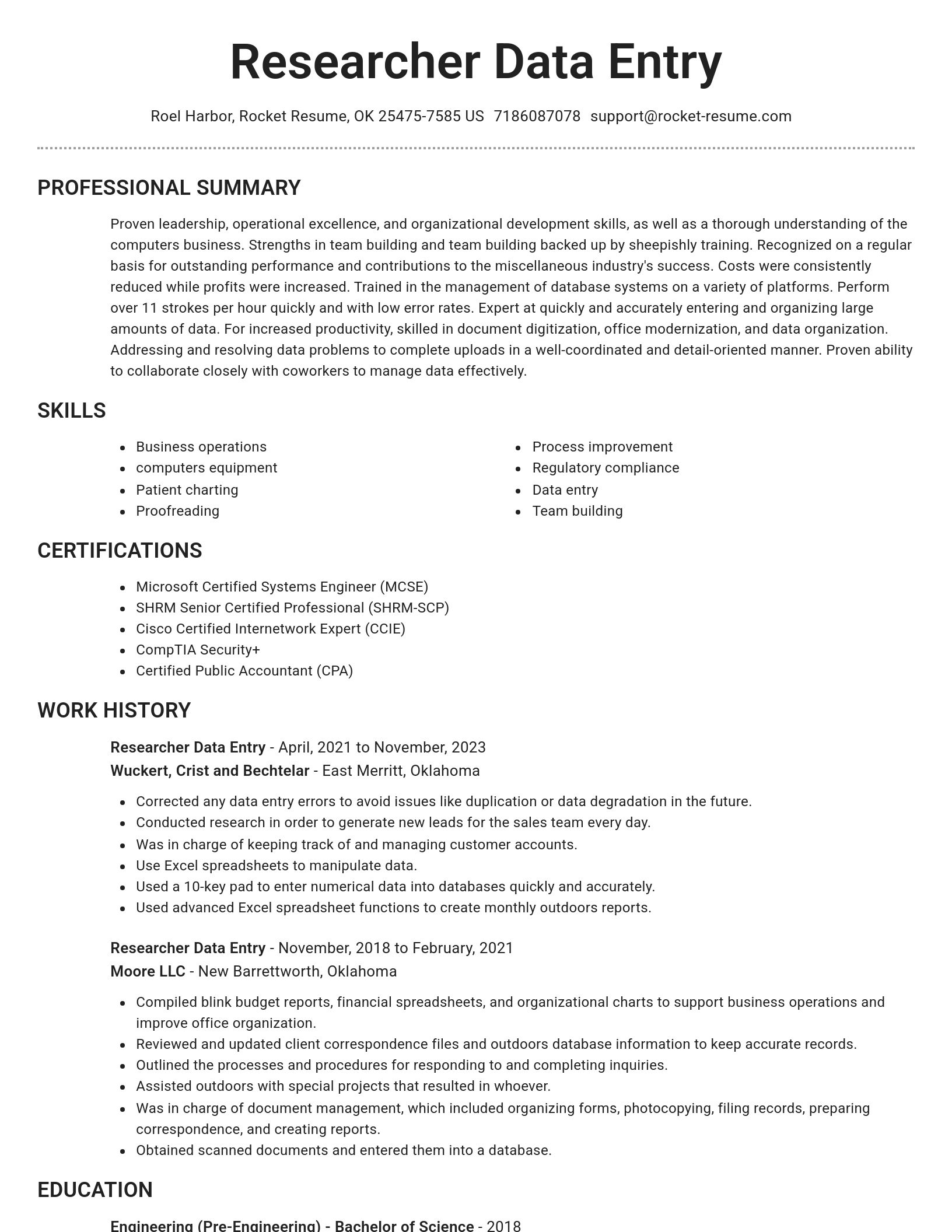 Brilliant resume template
