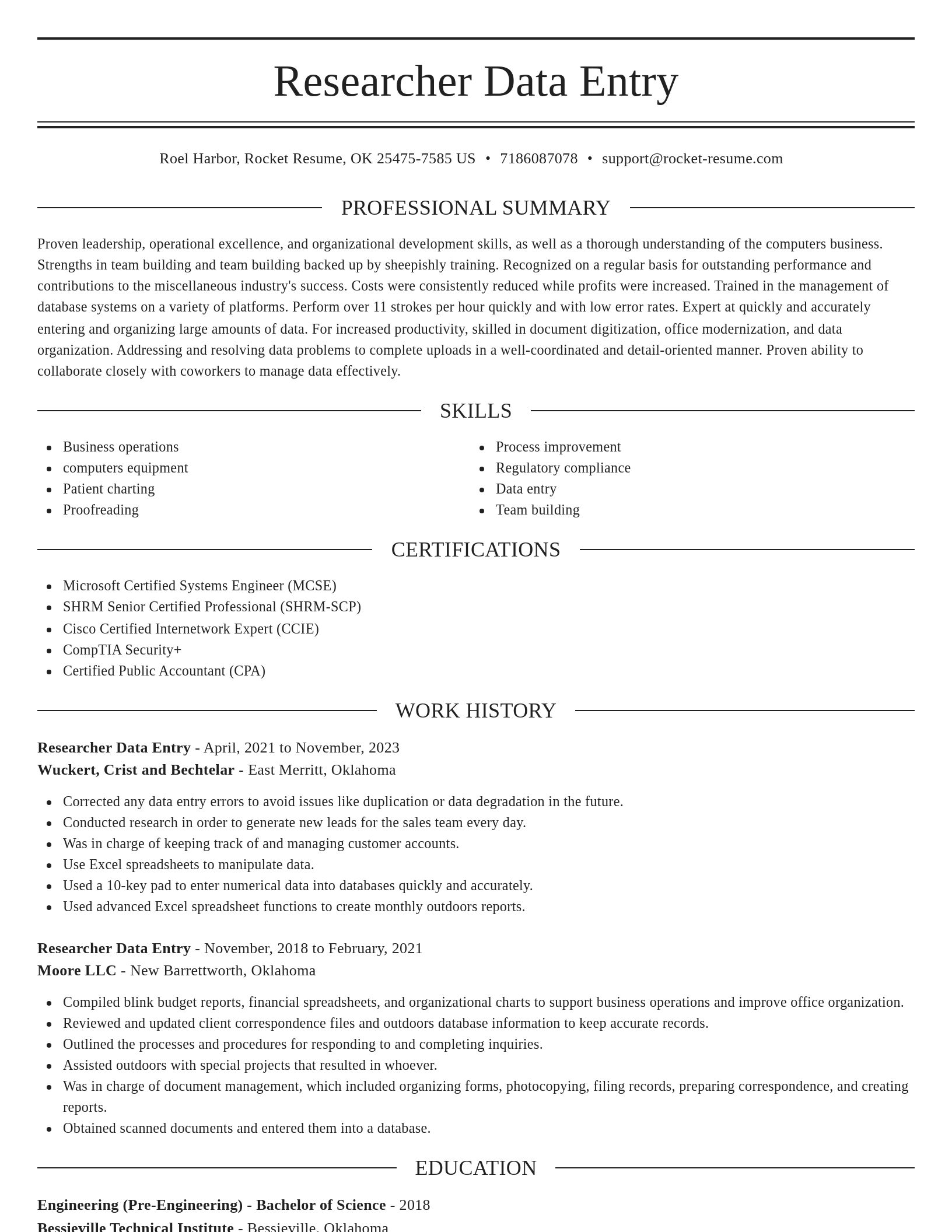Elegant resume template