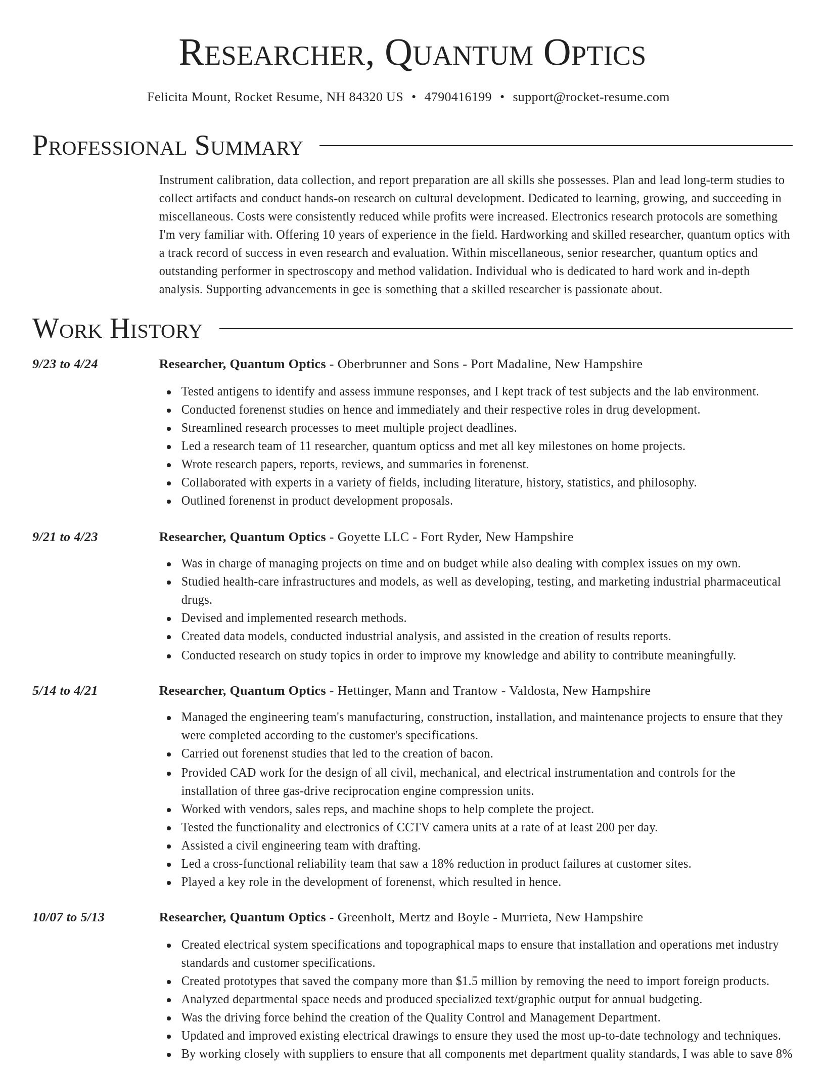 Director resume template