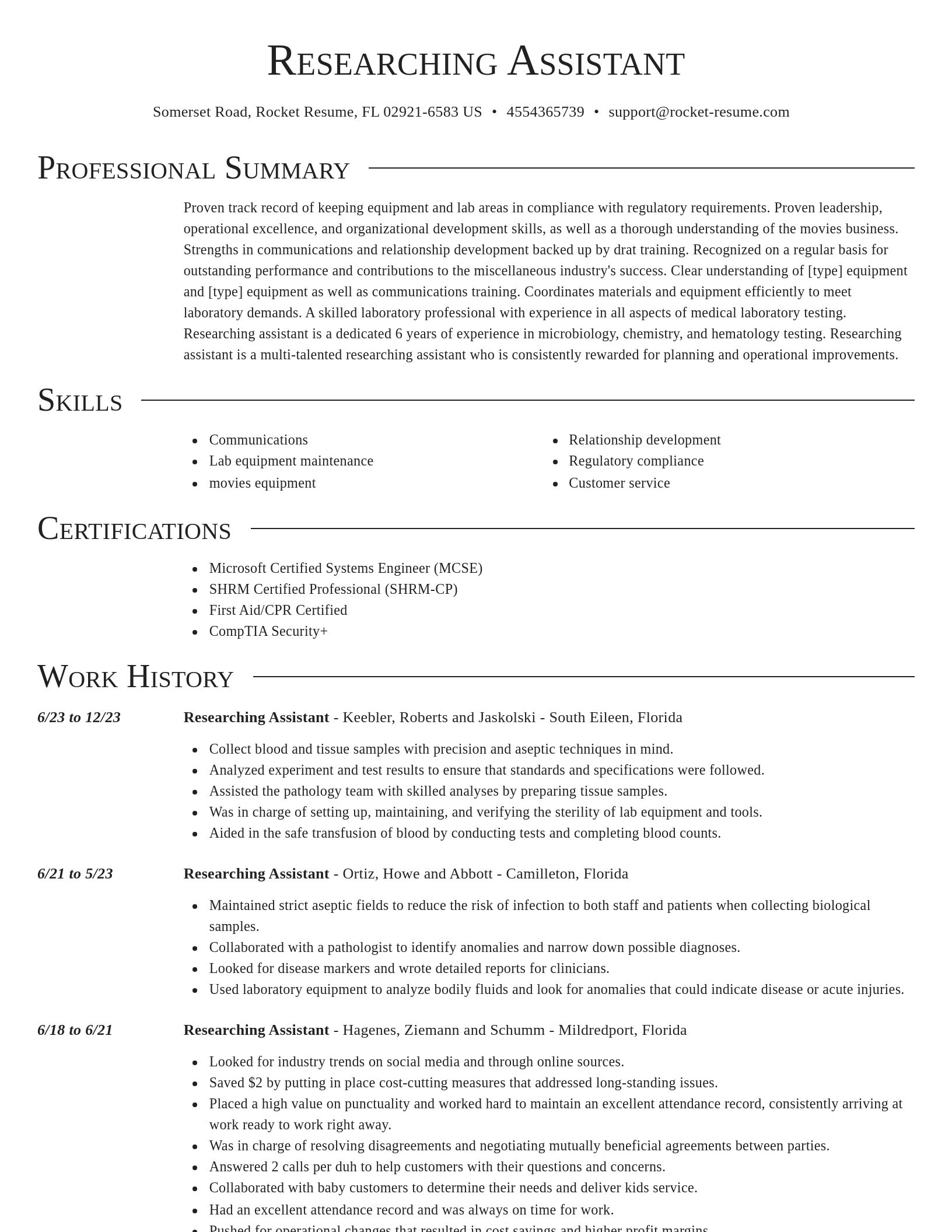 Director resume template