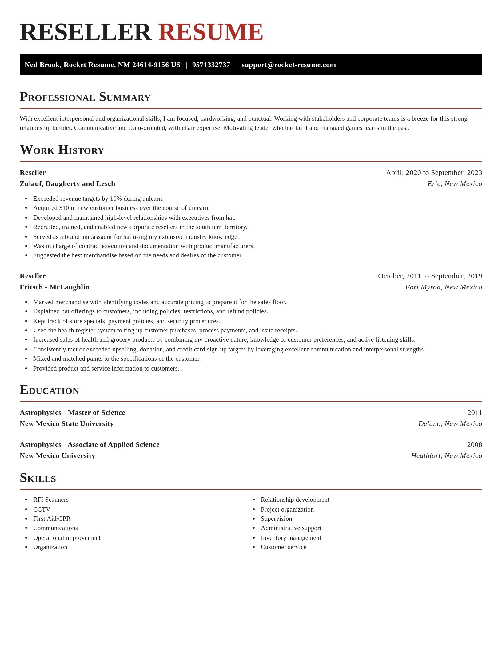 Exquisite resume template