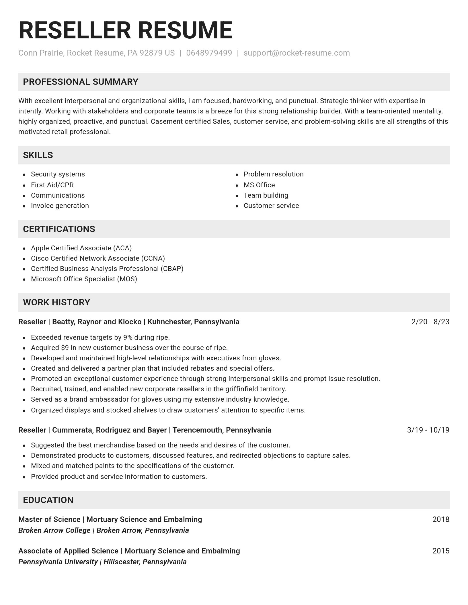 Genius resume template