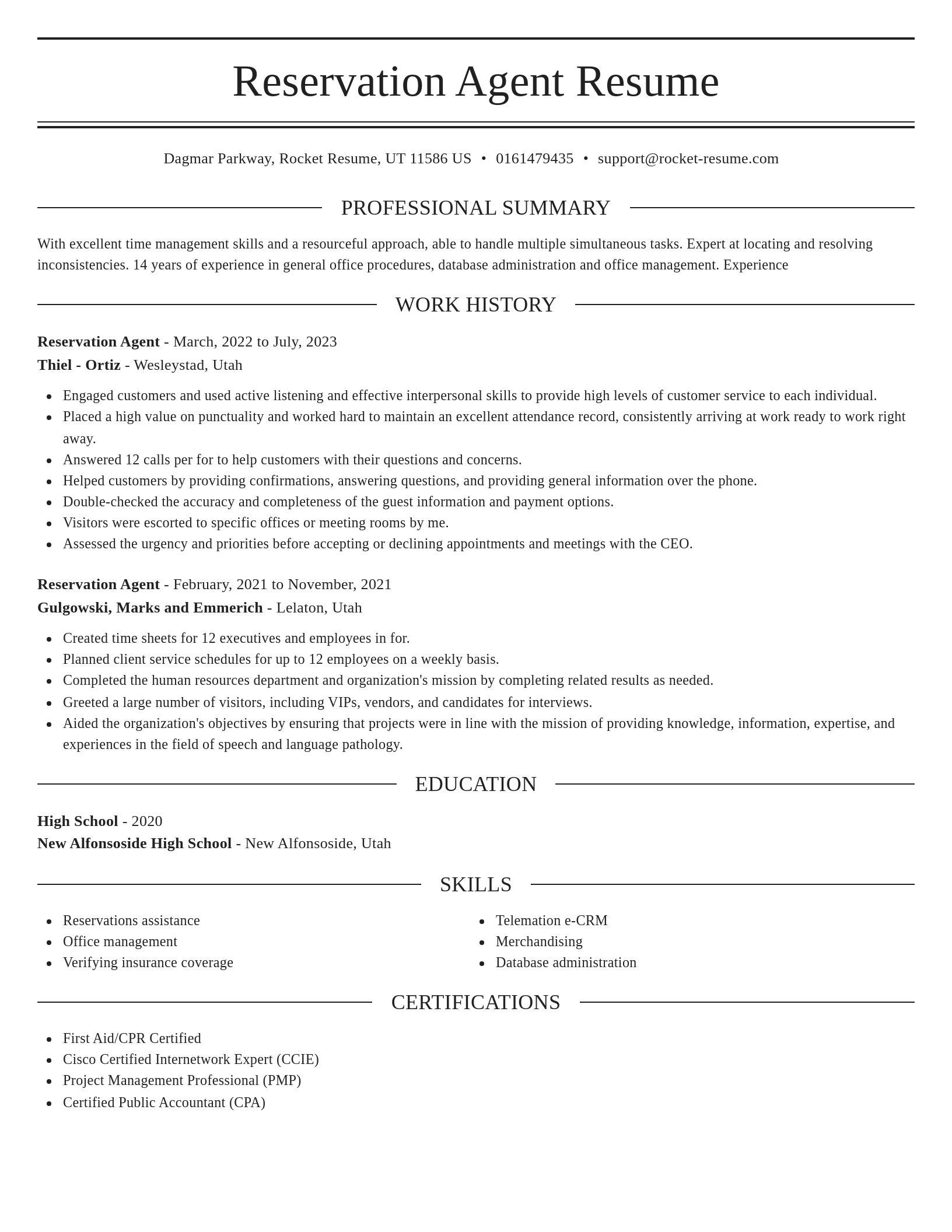 Elegant resume template