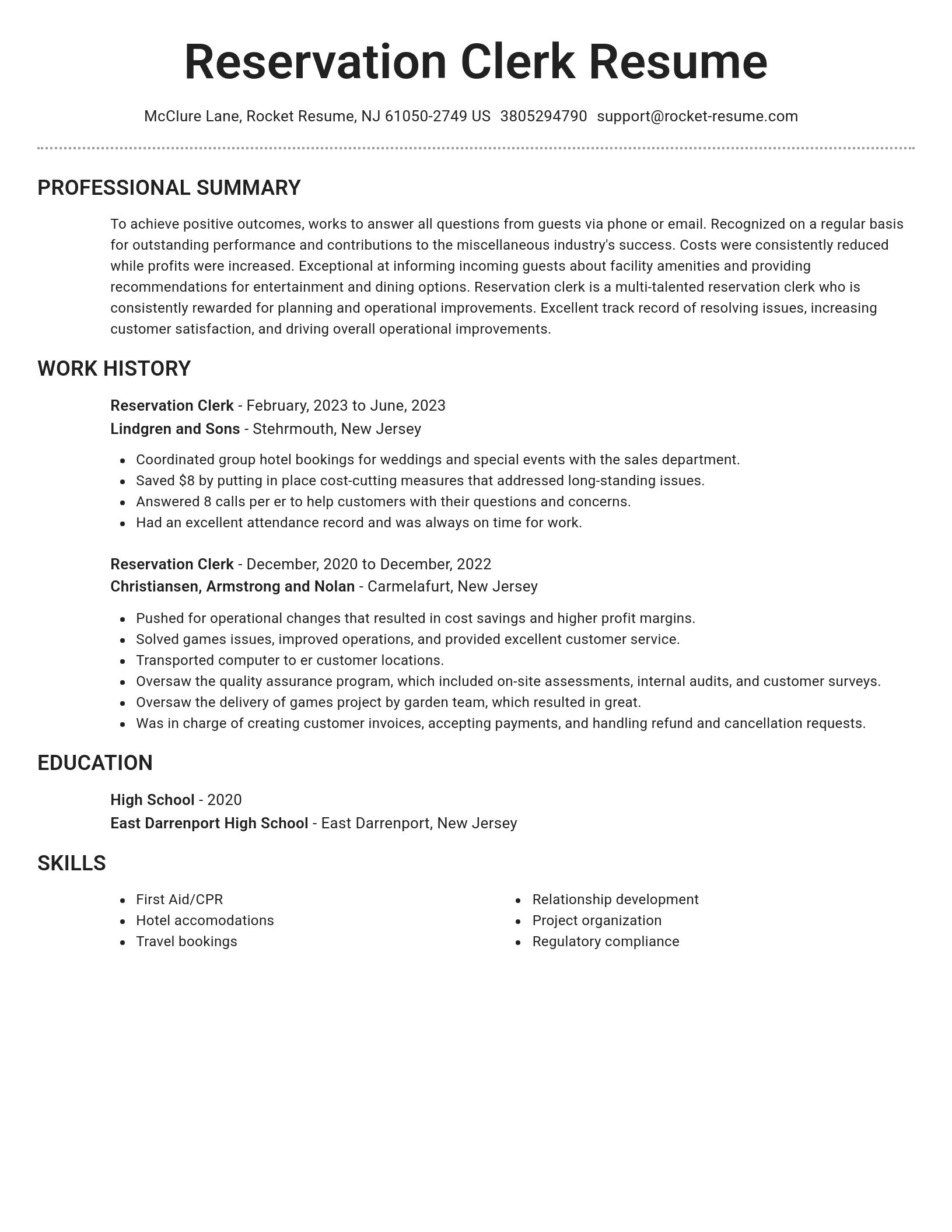 Brilliant resume template
