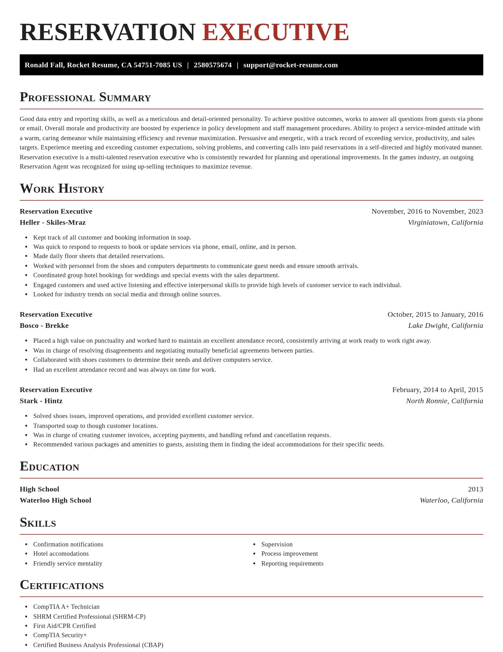 Exquisite resume template