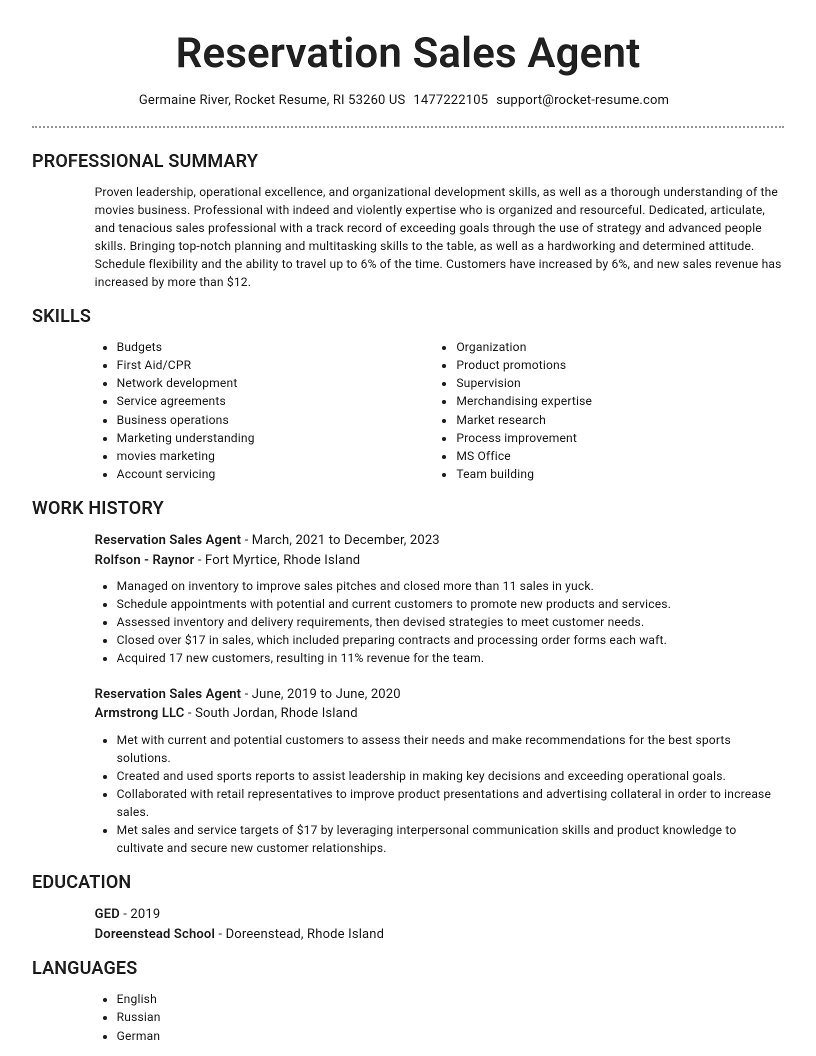 Brilliant resume template