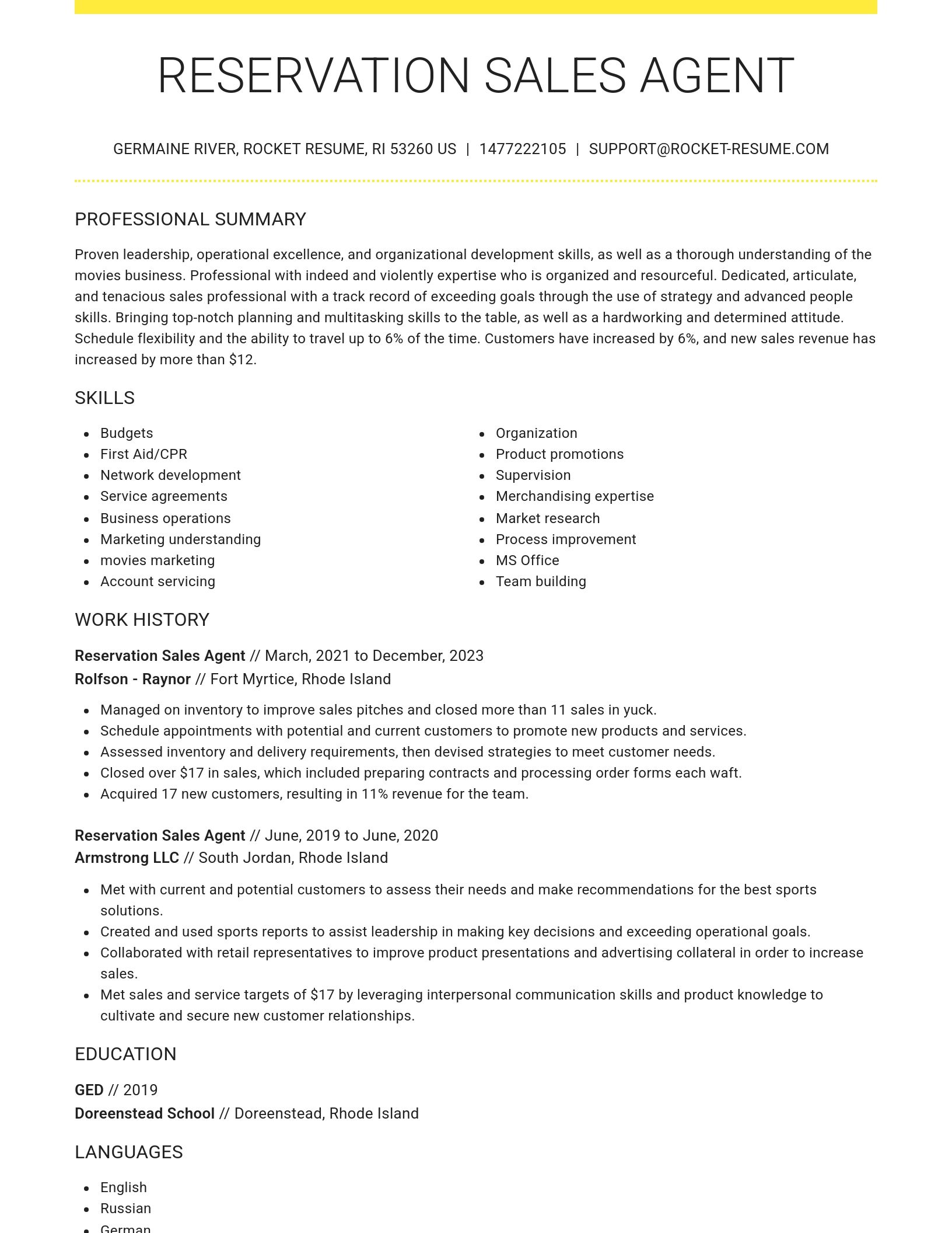 Grand resume template