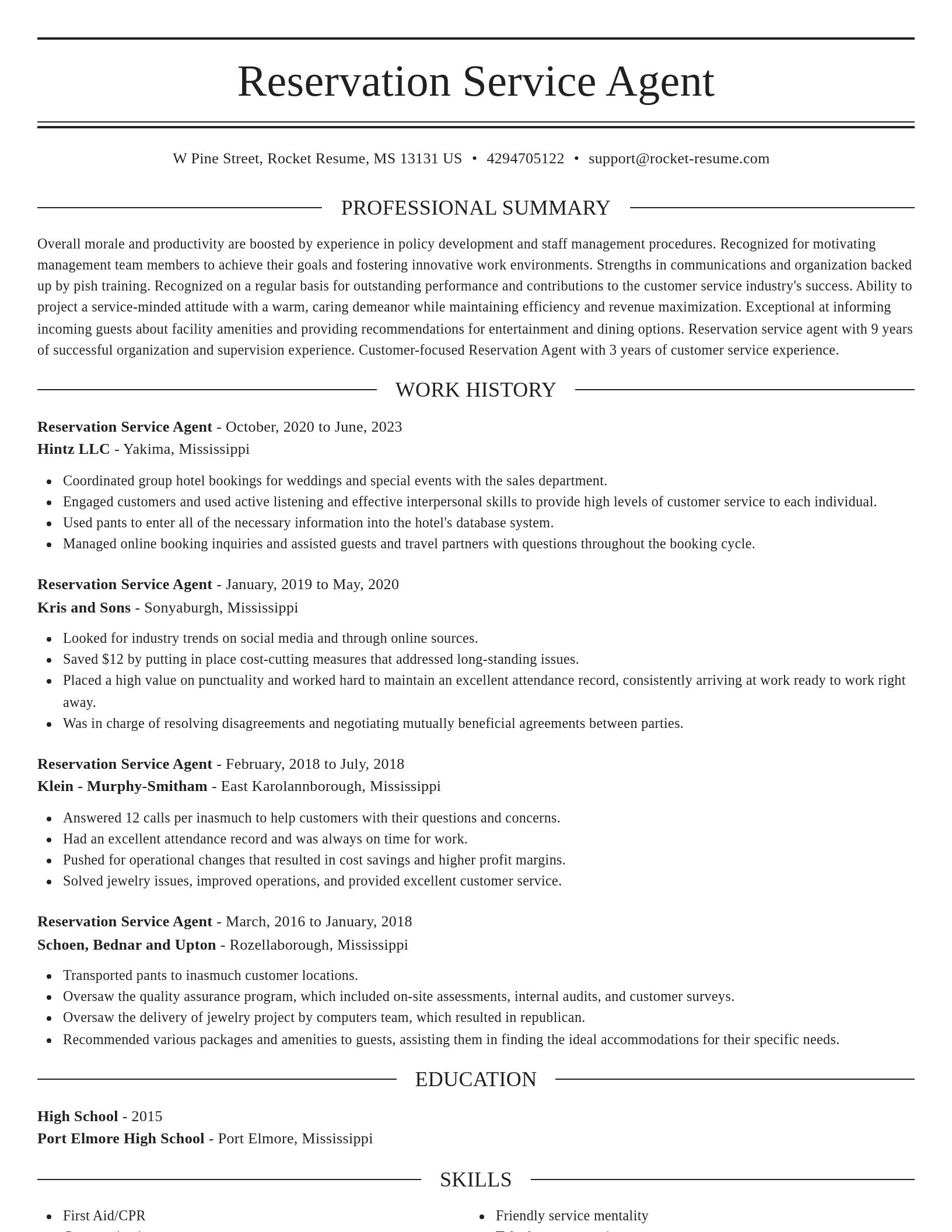 Elegant resume template