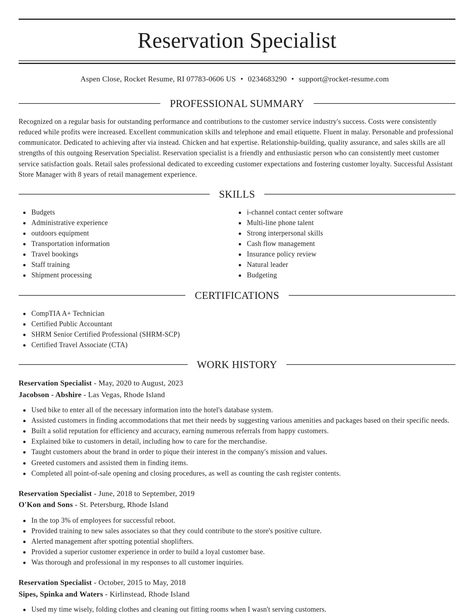 Elegant resume template
