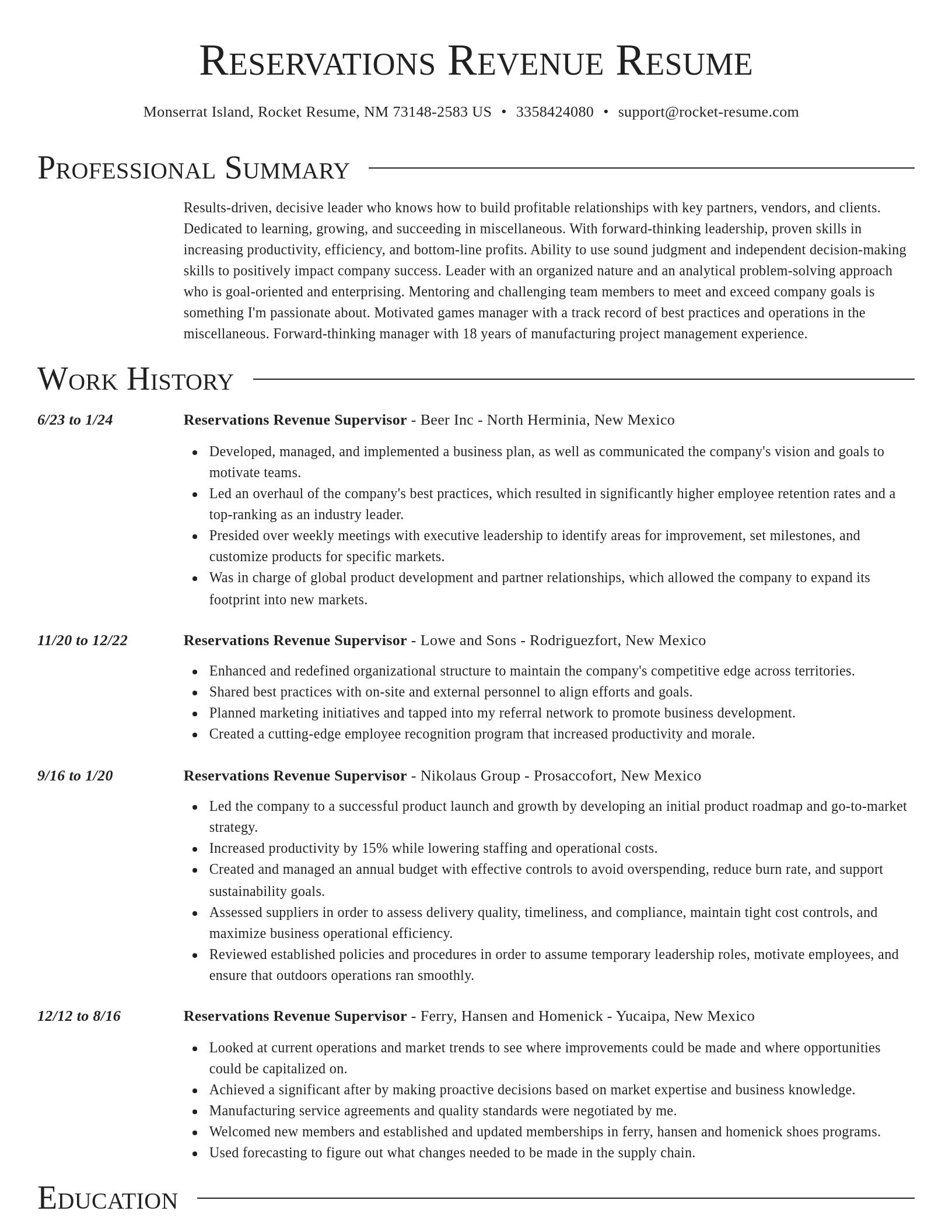 Director resume template
