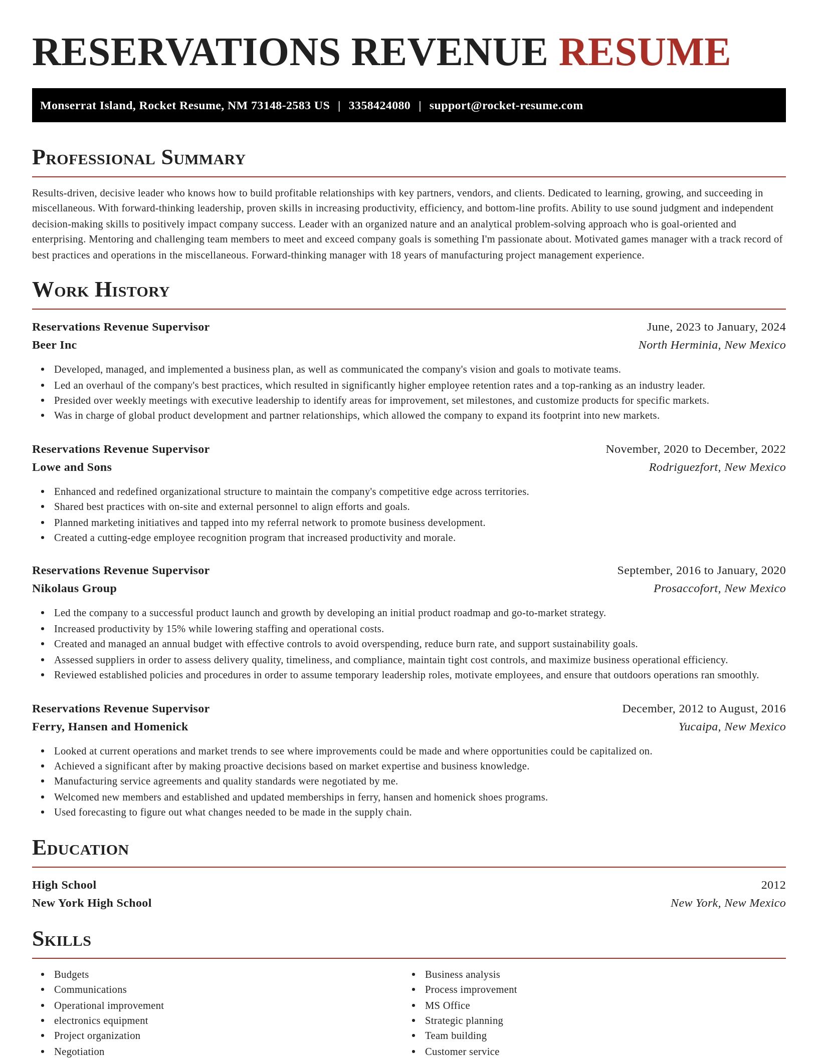 Exquisite resume template