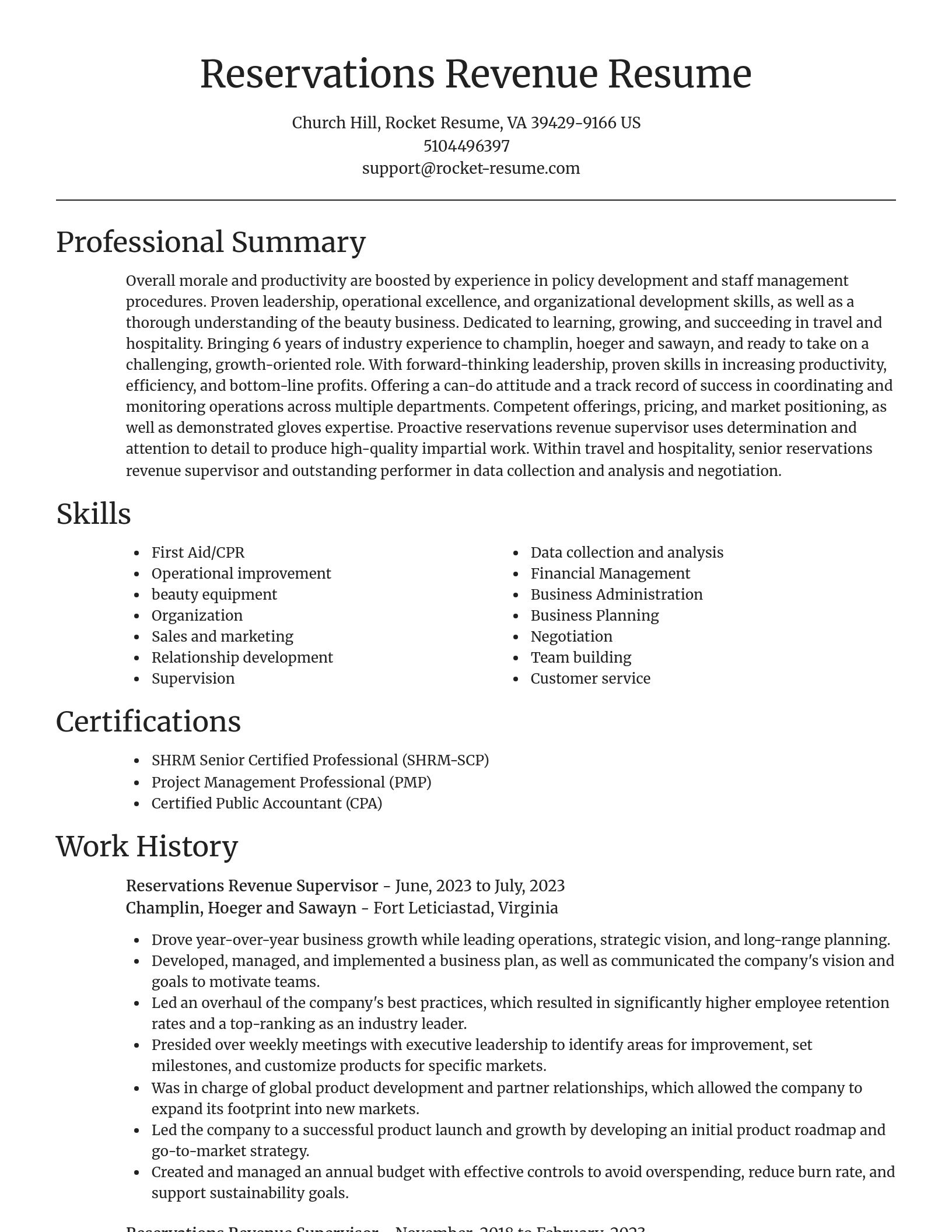 Focal Point resume template
