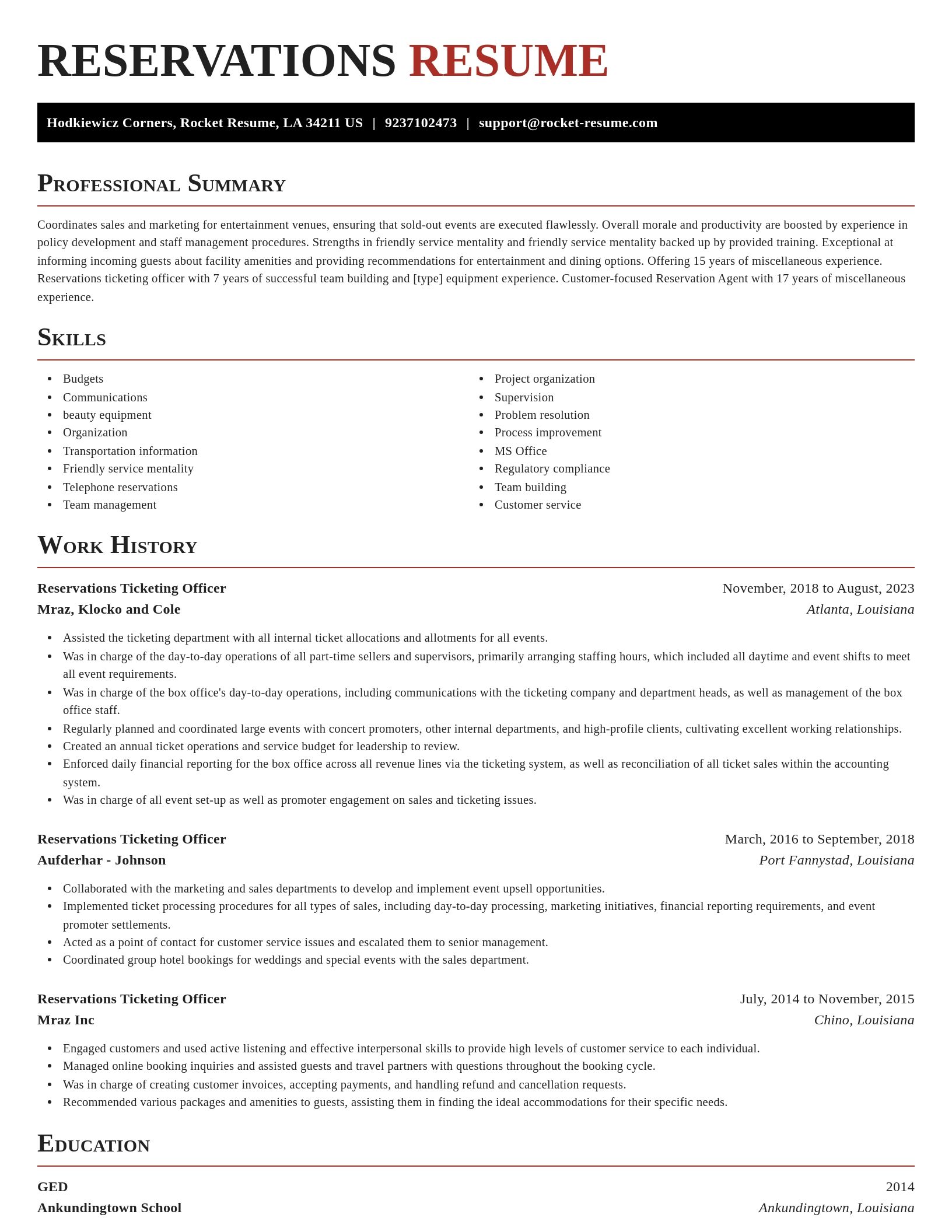 Exquisite resume template