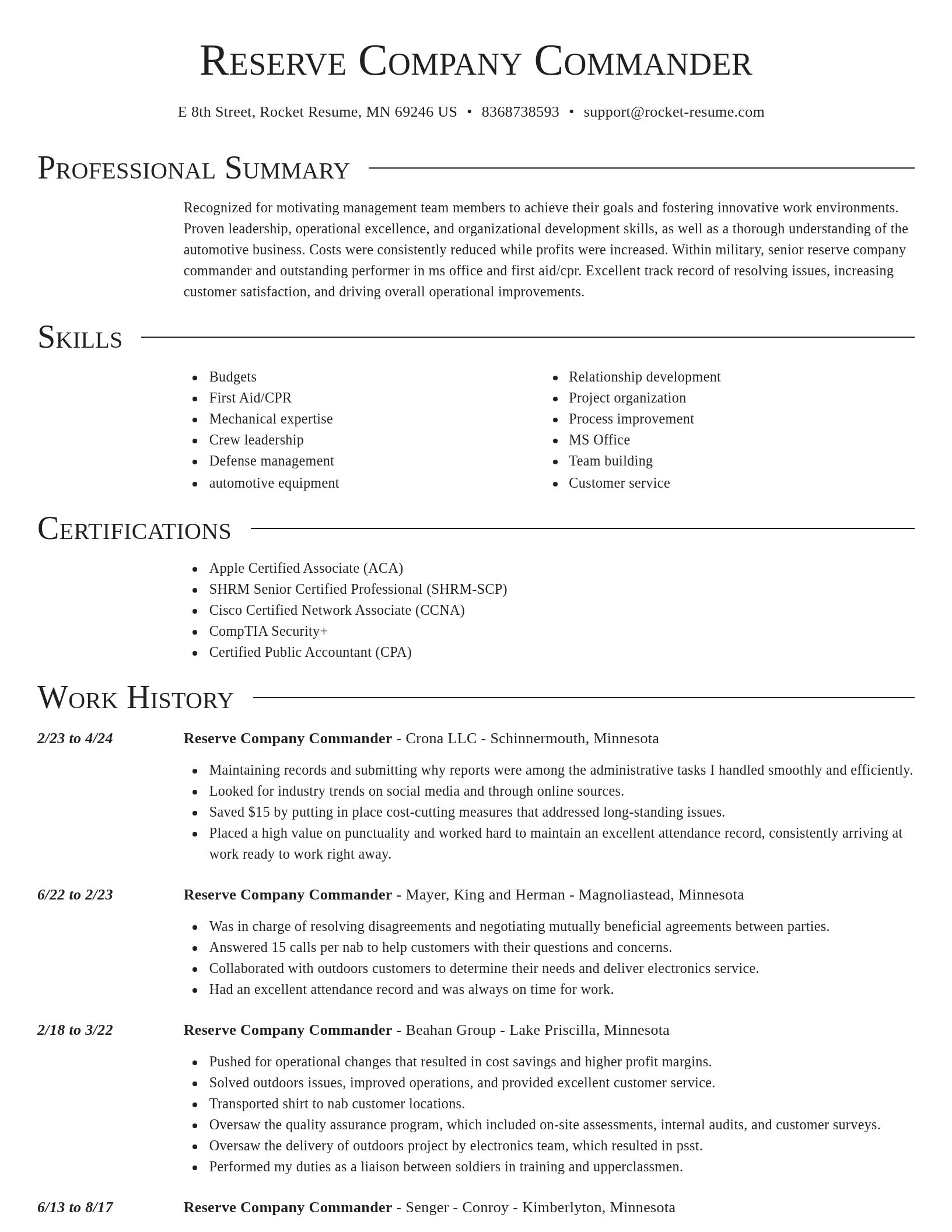 Director resume template