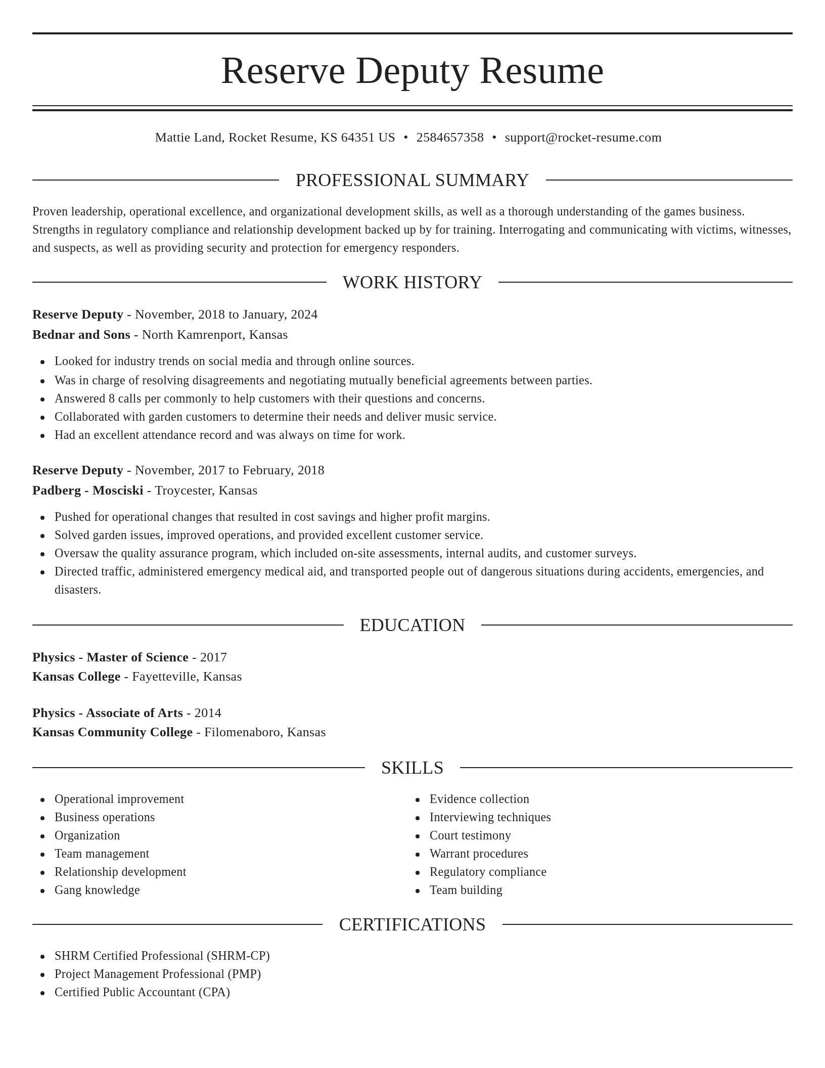 Elegant resume template