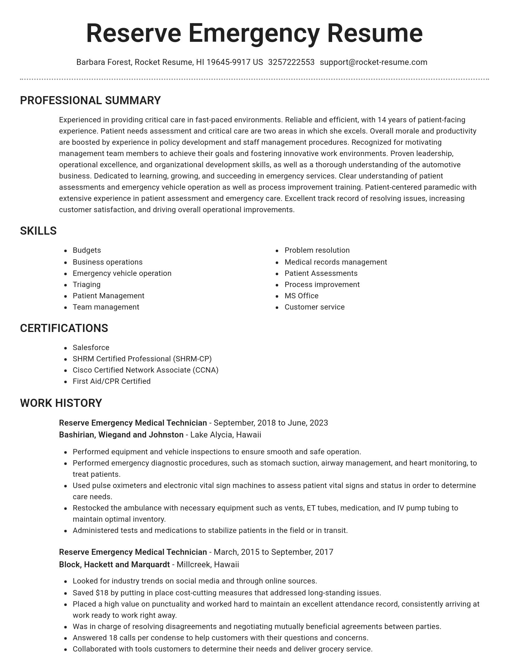 Brilliant resume template