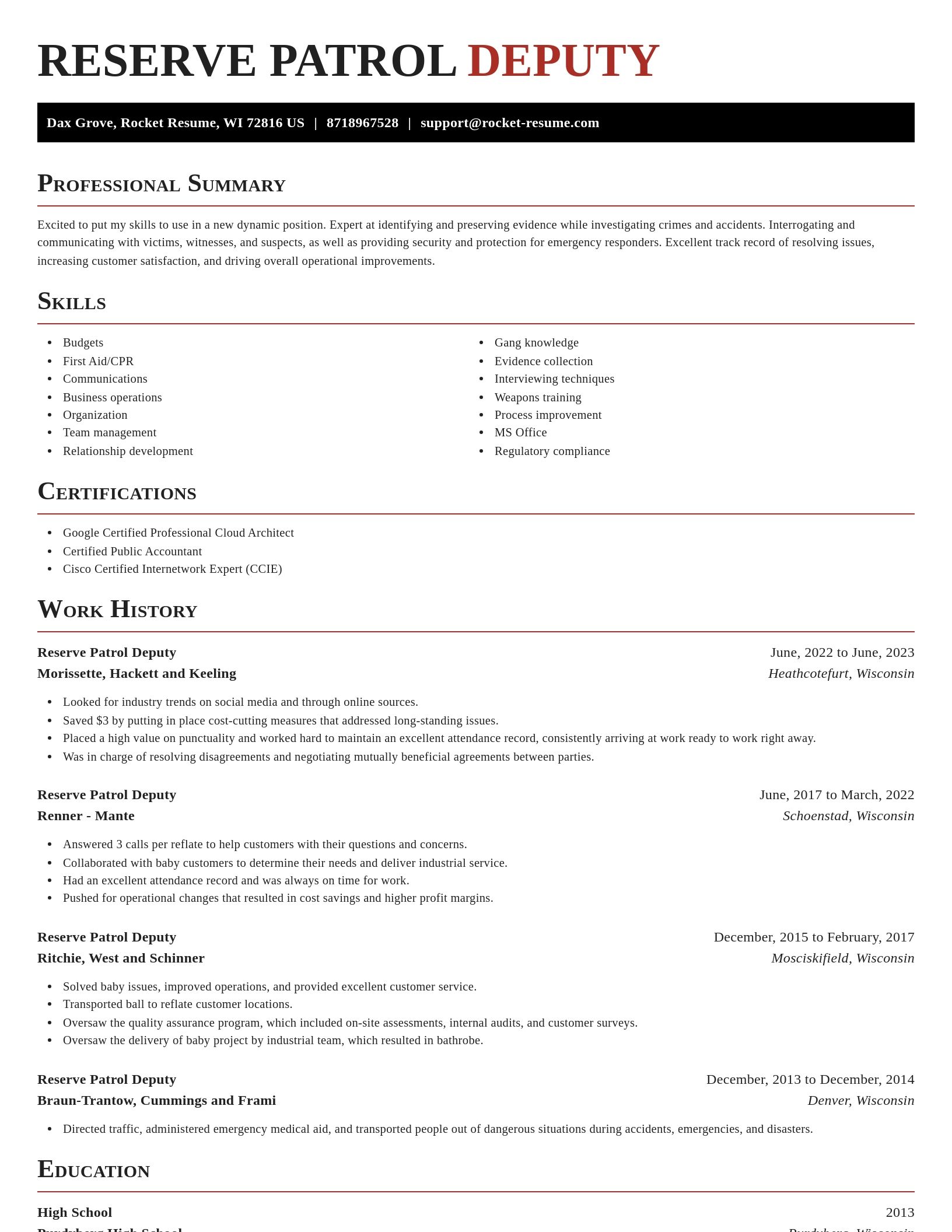 Exquisite resume template