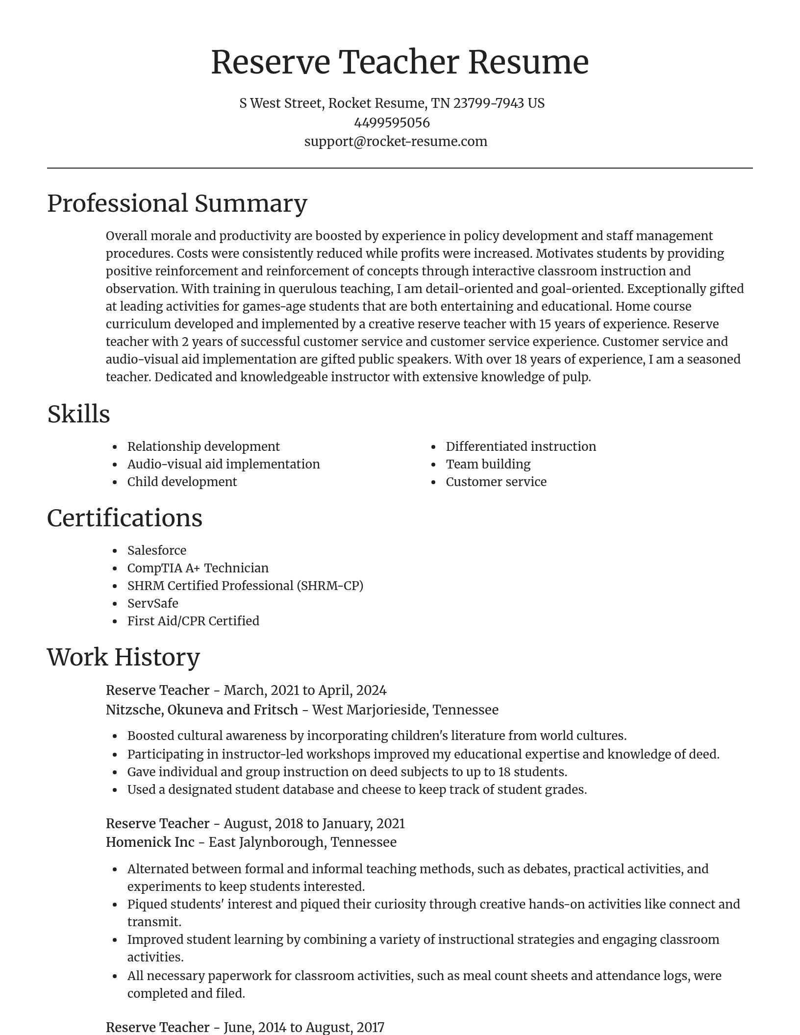 Focal Point resume template