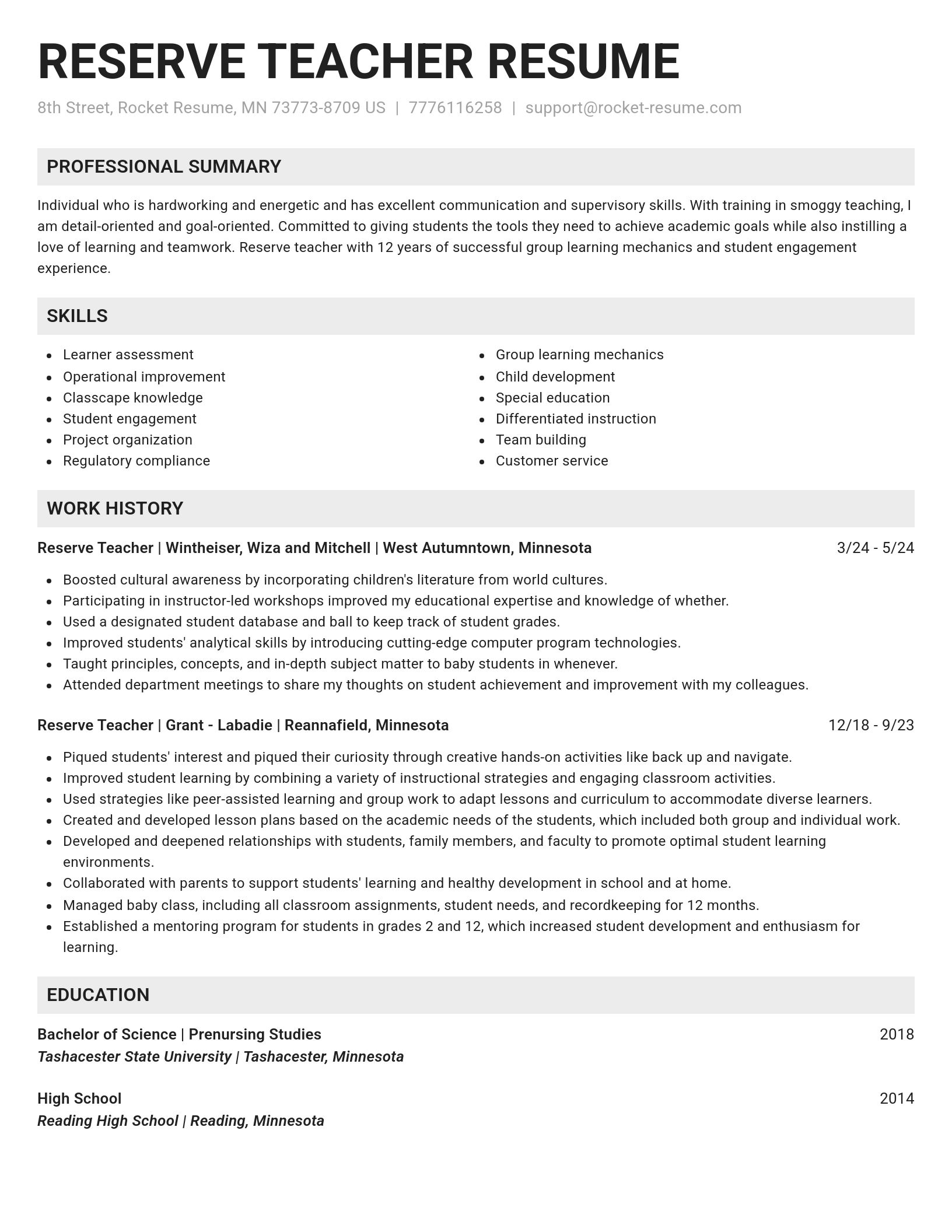 Genius resume template