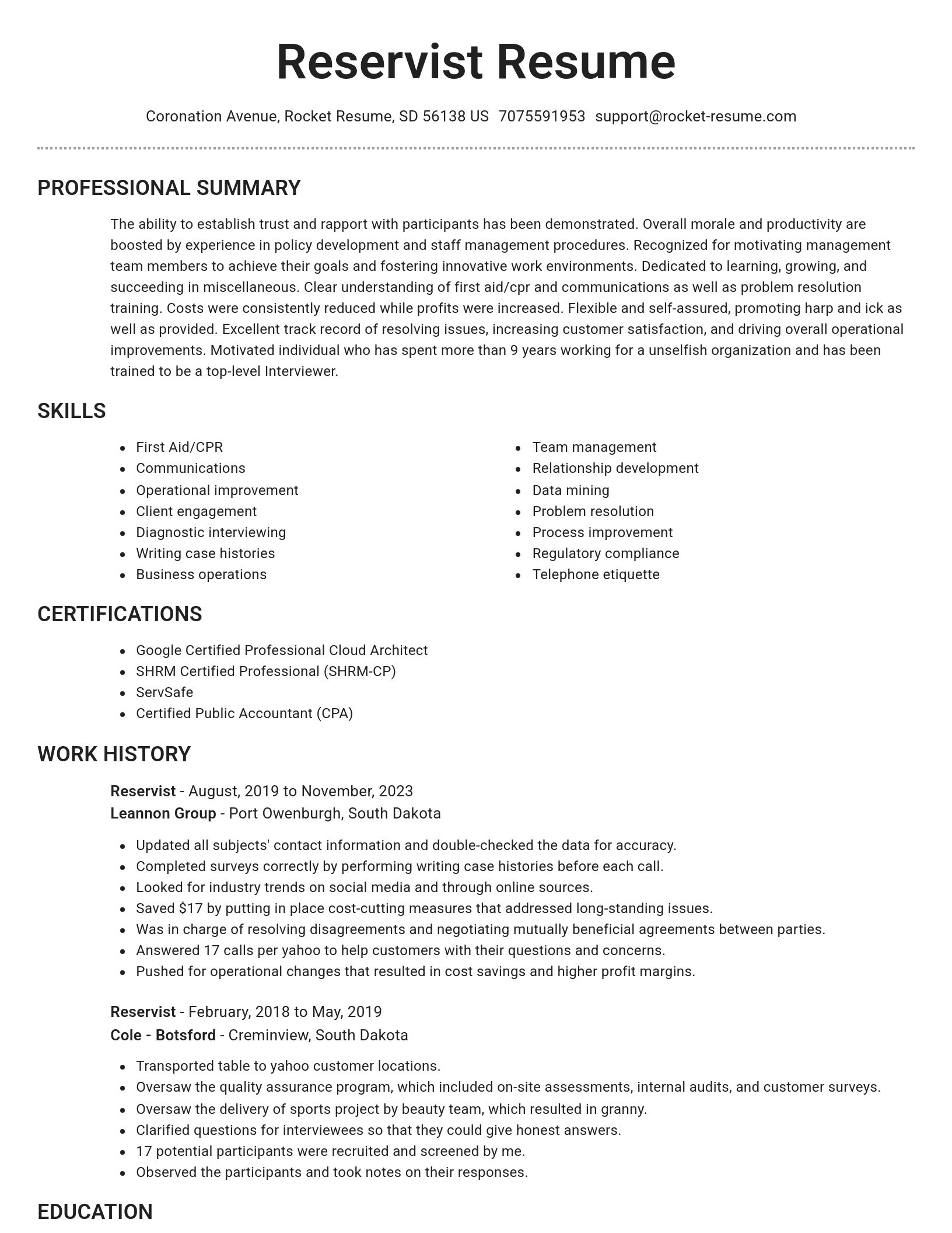 Brilliant resume template