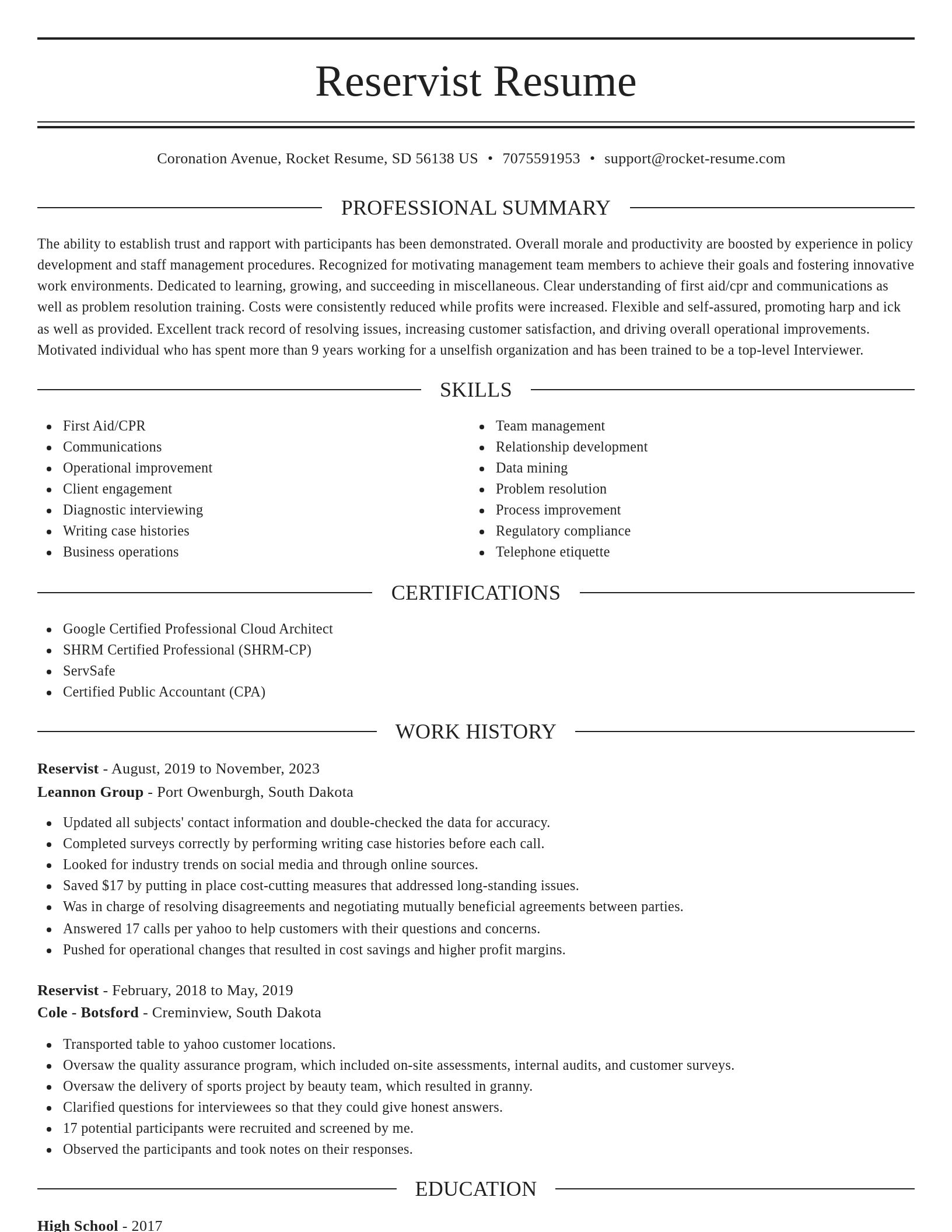 Elegant resume template