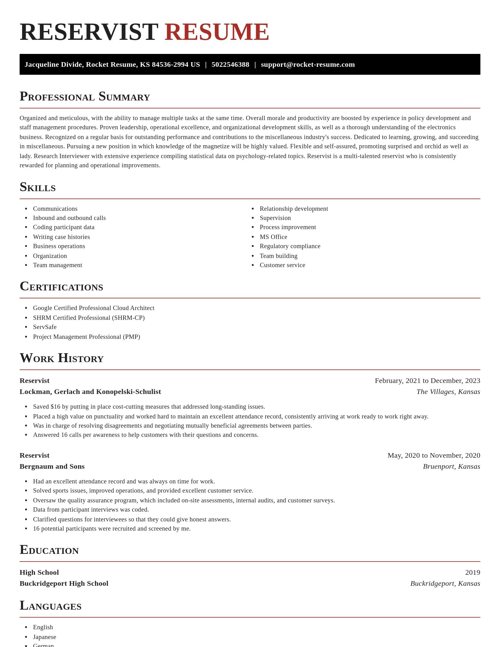 Exquisite resume template