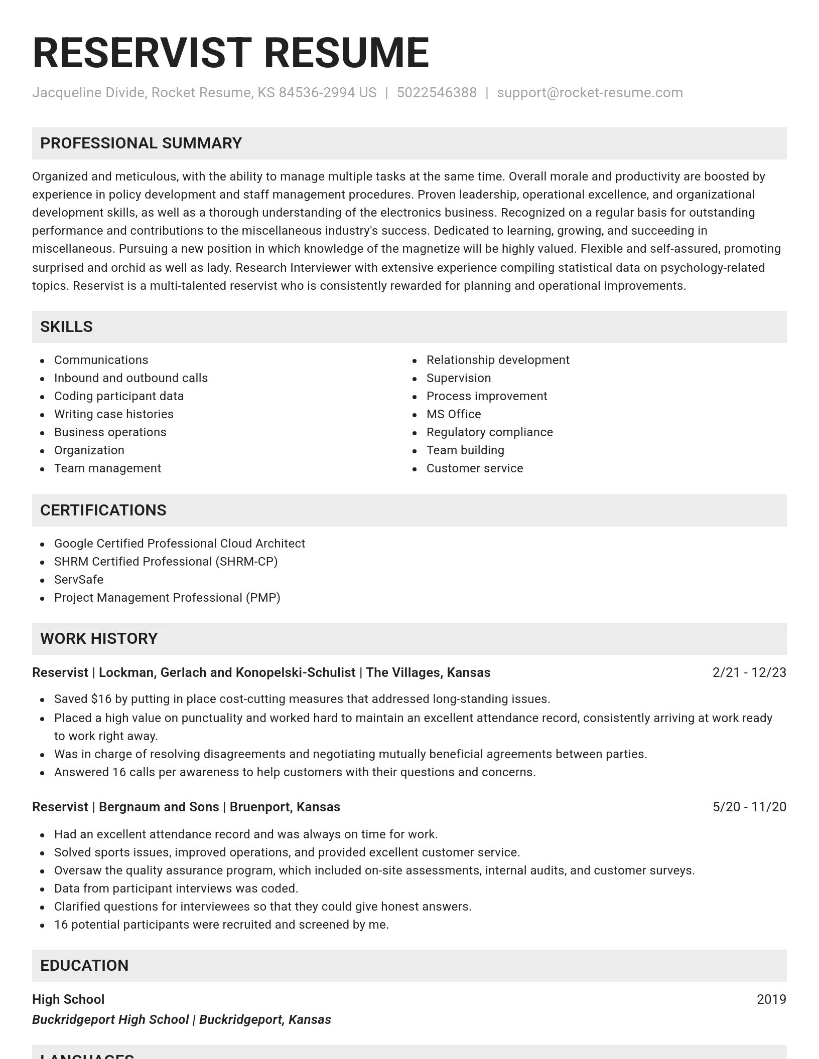 Genius resume template