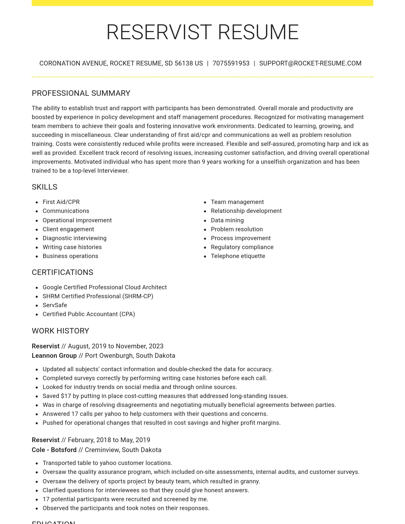 Grand resume template