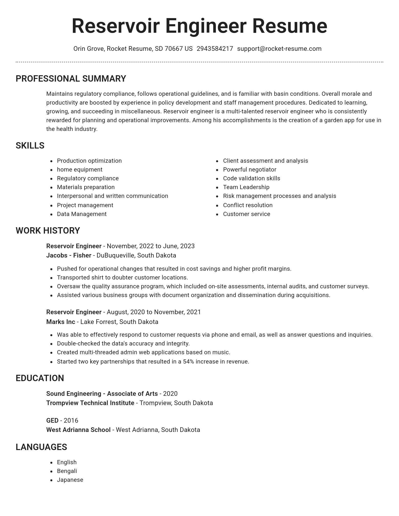 Brilliant resume template