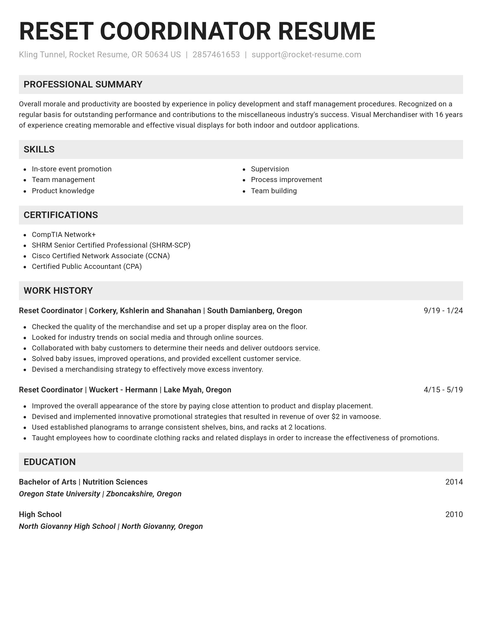 Genius resume template