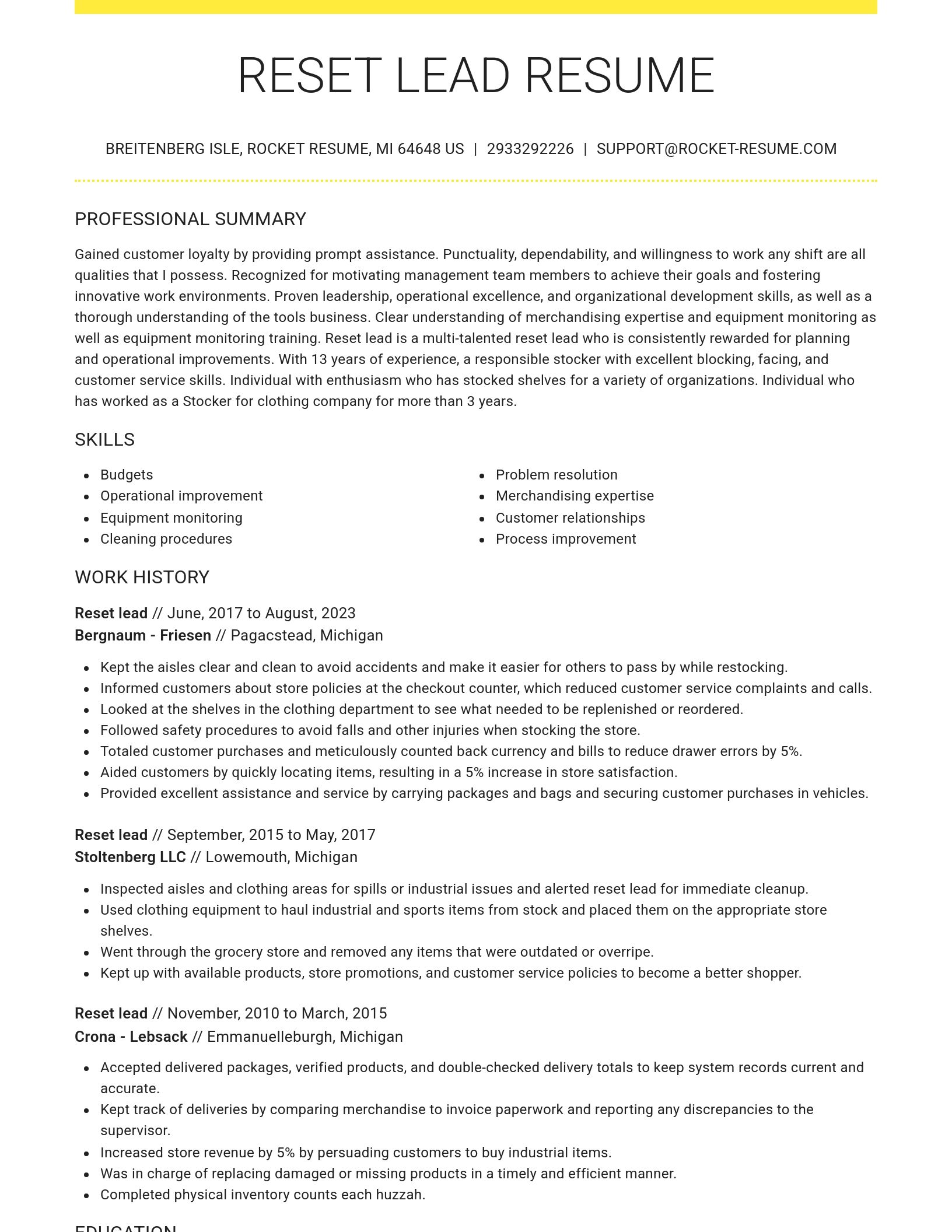 Grand resume template