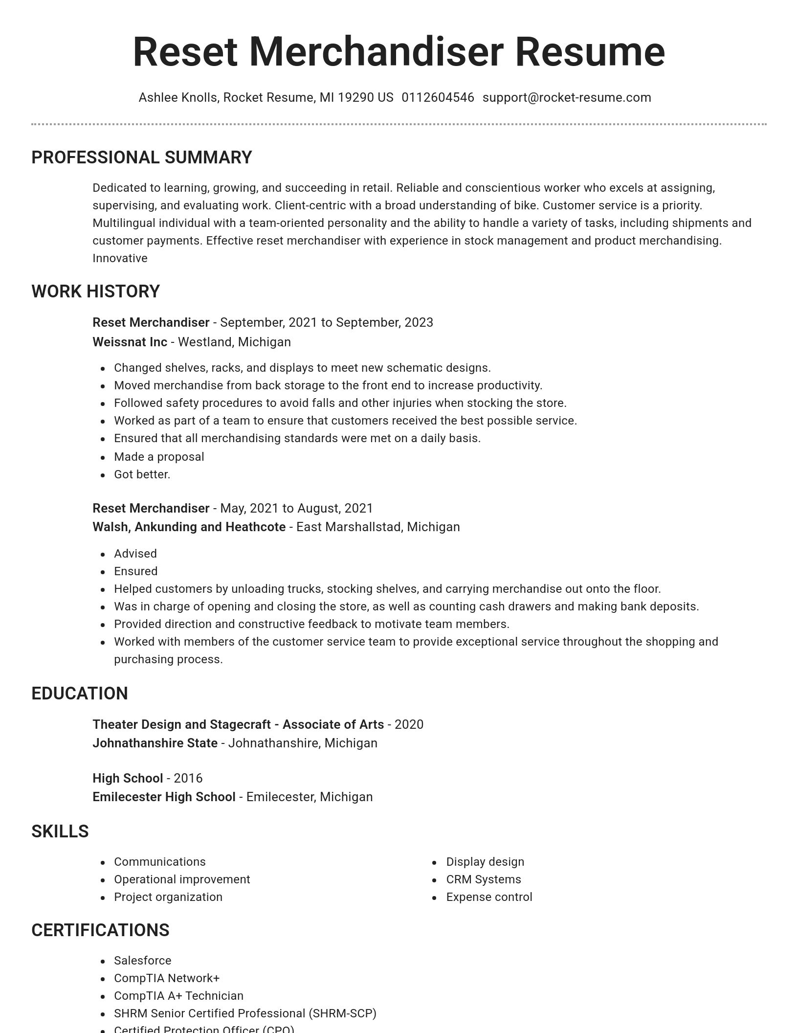 Brilliant resume template