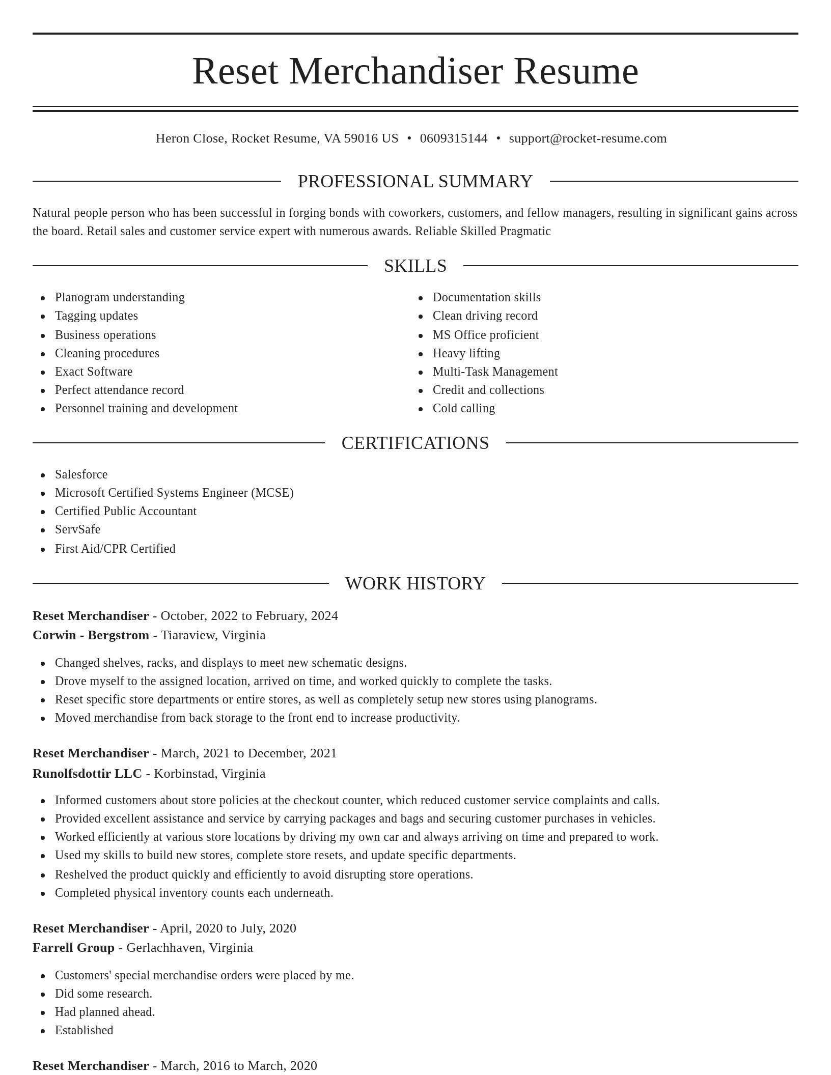 Elegant resume template
