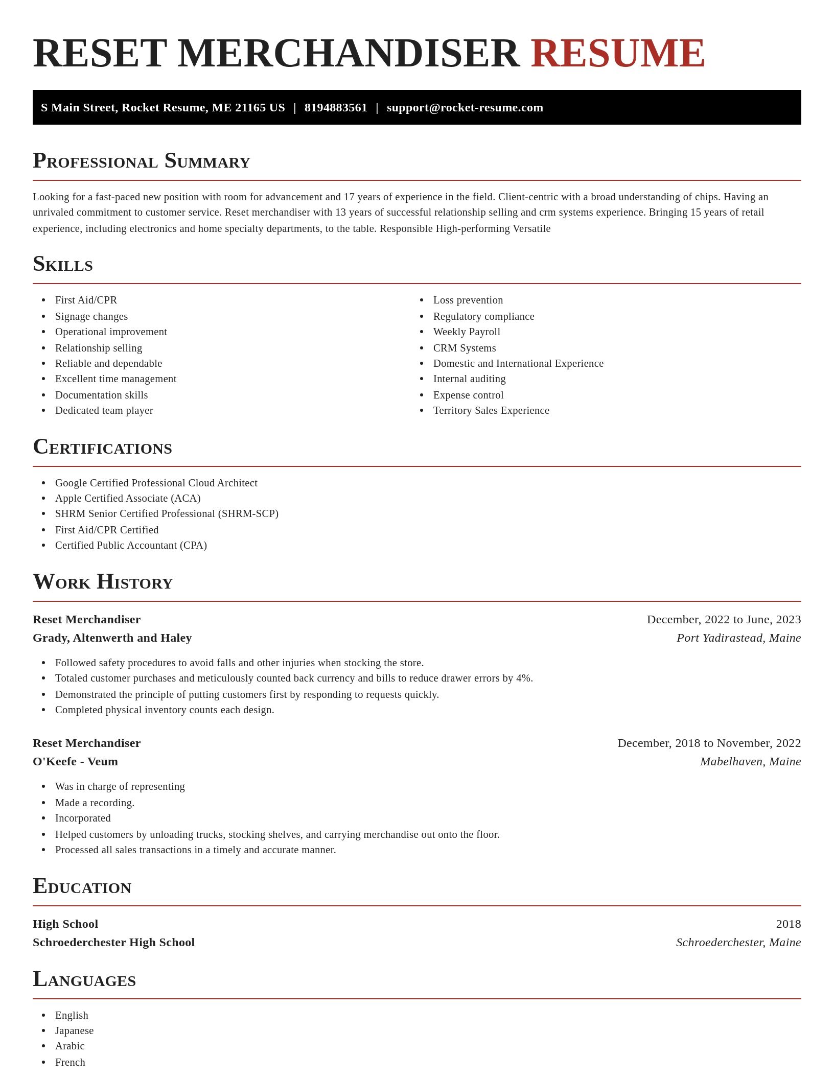 Exquisite resume template