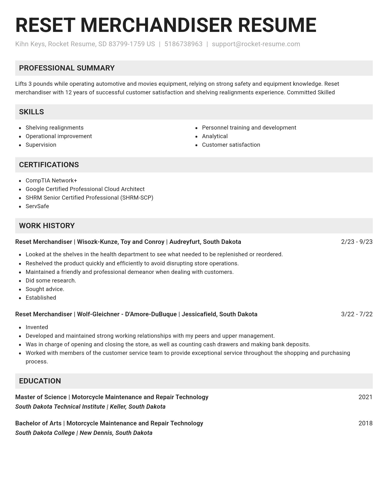 Genius resume template