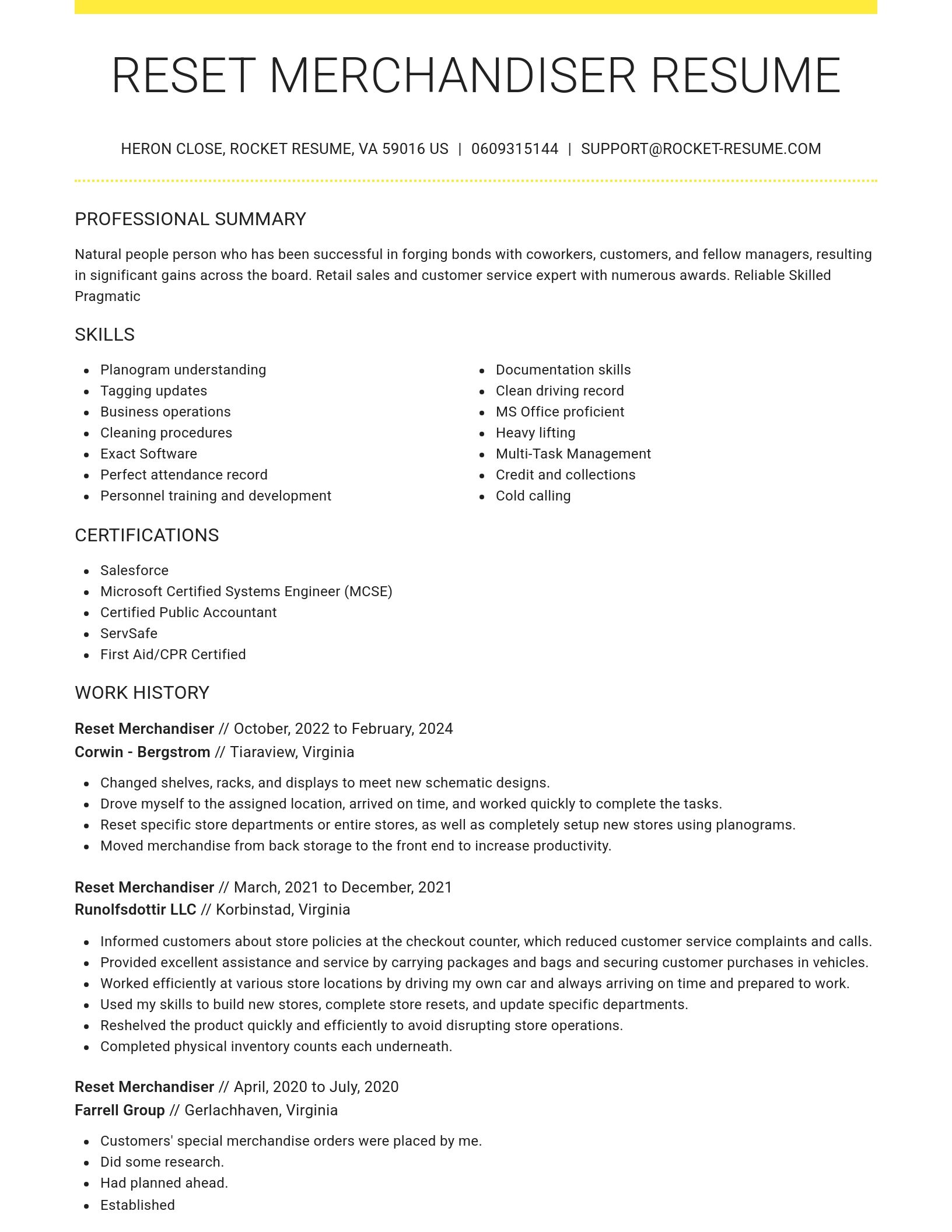 Grand resume template