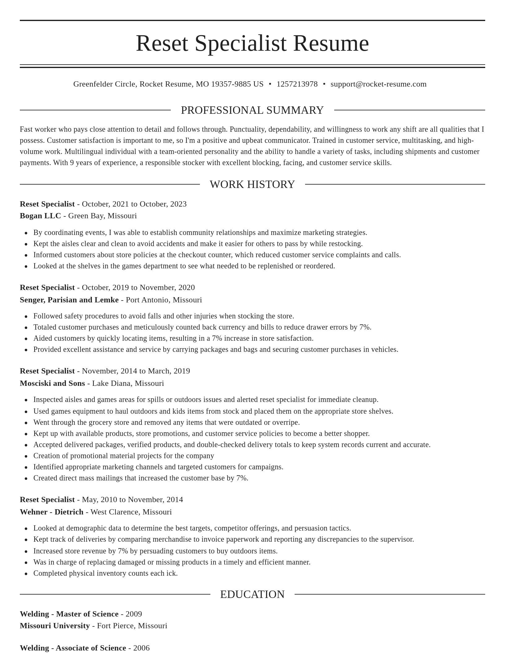 Elegant resume template