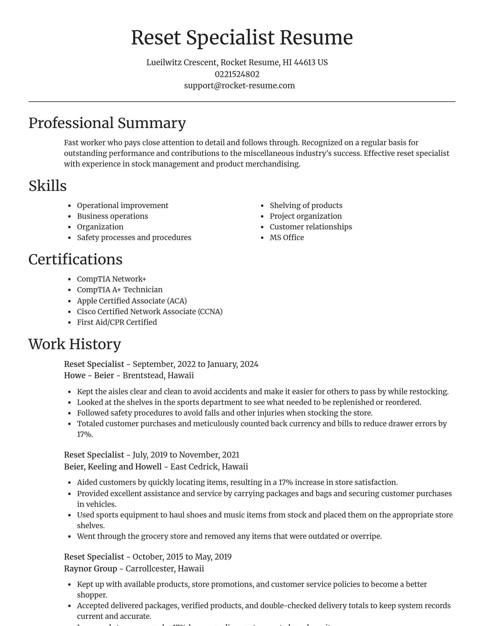 Focal Point resume template